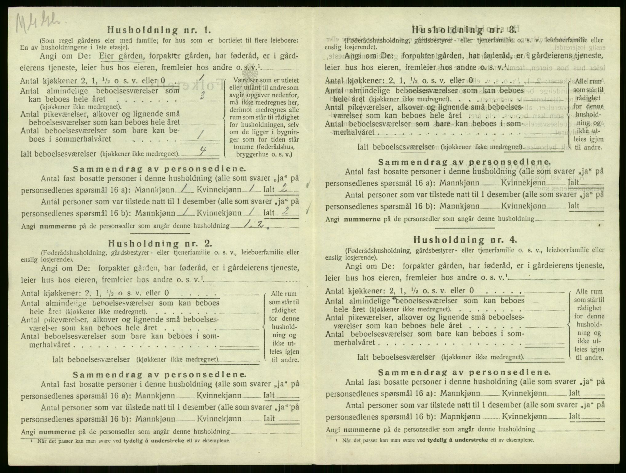 SAKO, 1920 census for Sandeherred, 1920, p. 1595