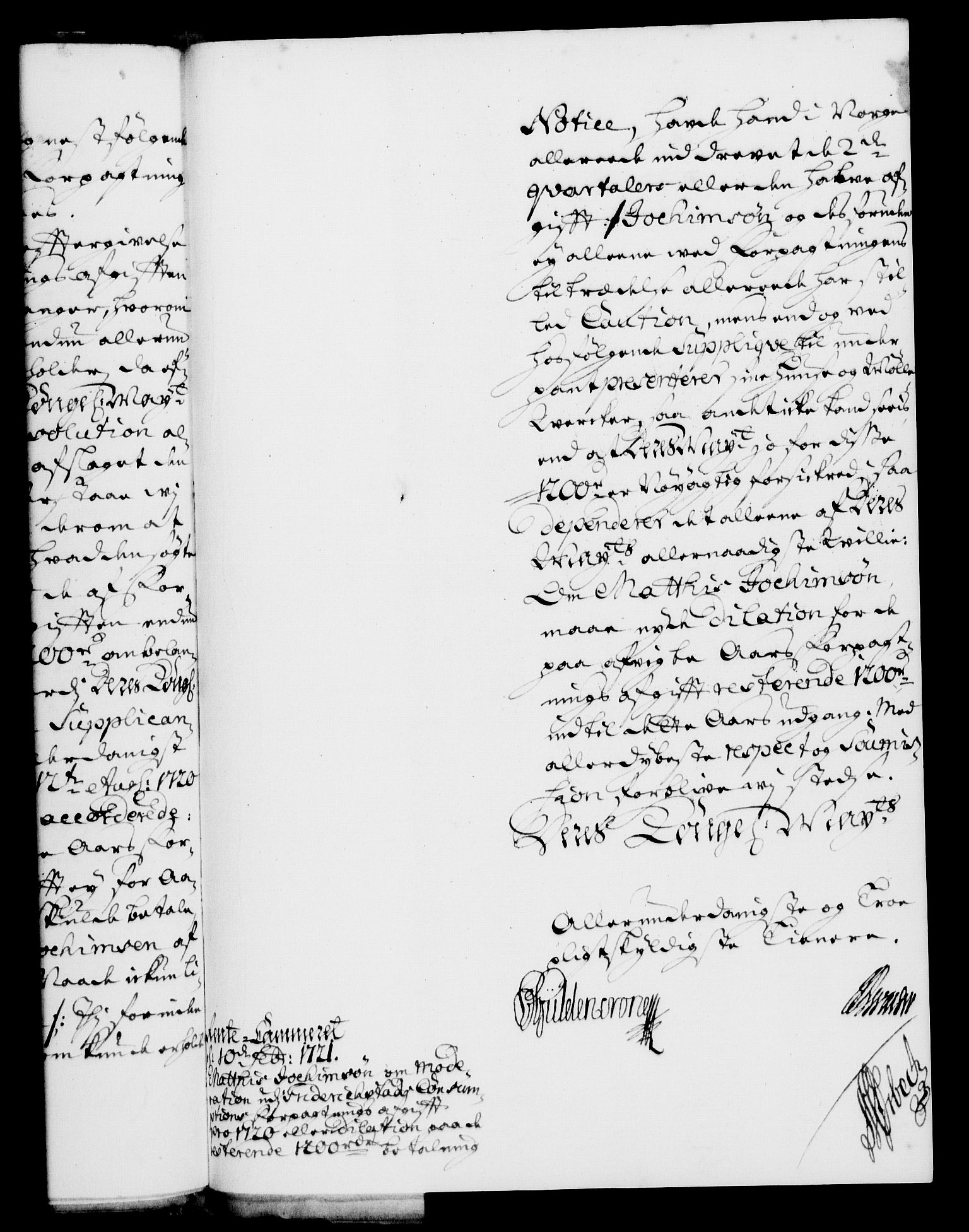 Rentekammeret, Kammerkanselliet, RA/EA-3111/G/Gf/Gfa/L0004: Norsk relasjons- og resolusjonsprotokoll (merket RK 52.4), 1721, p. 299