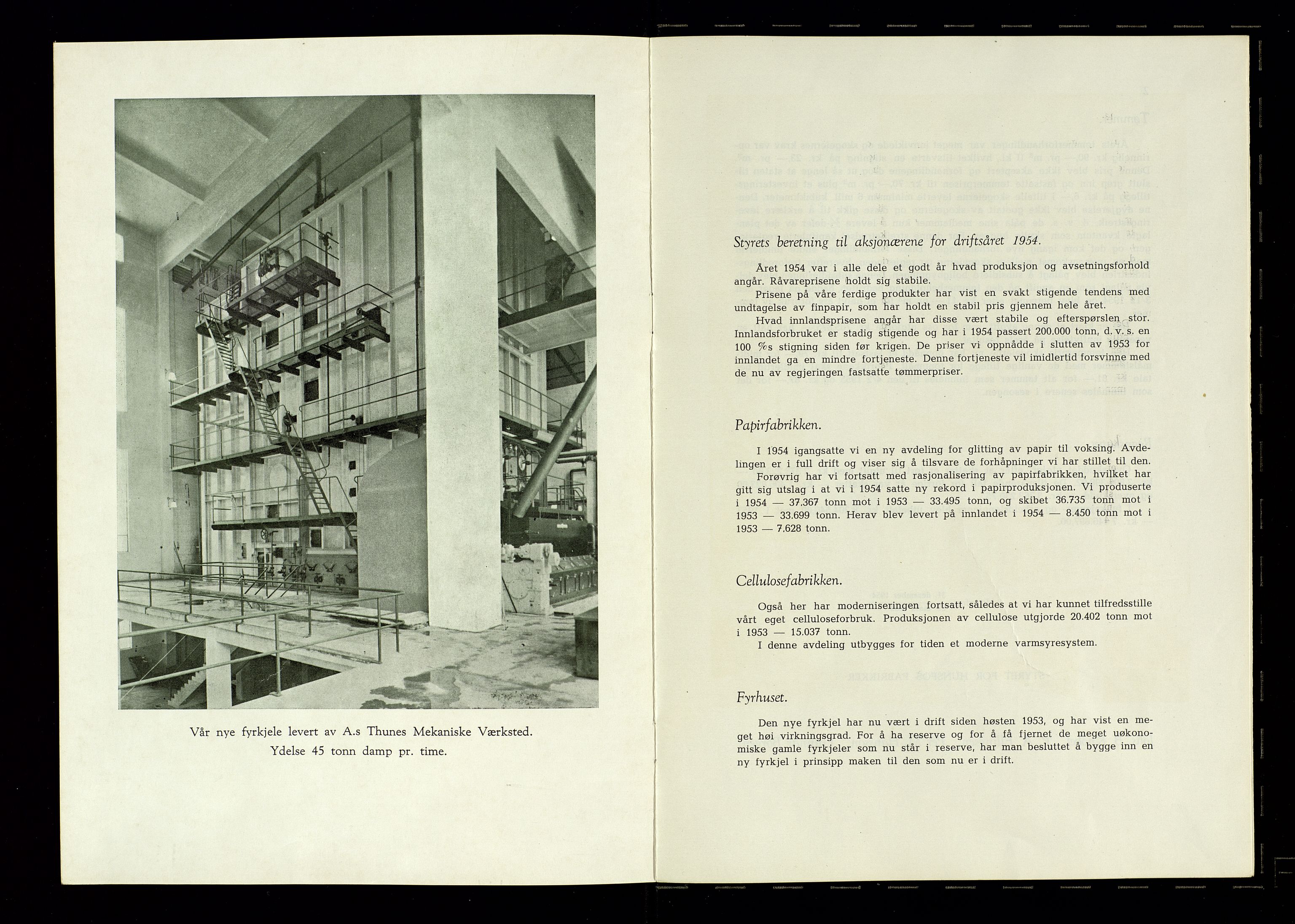 Hunsfos fabrikker, AV/SAK-D/1440/01/L0001/0003: Vedtekter, anmeldelser og årsberetninger / Årsberetninger og regnskap, 1918-1989, p. 126