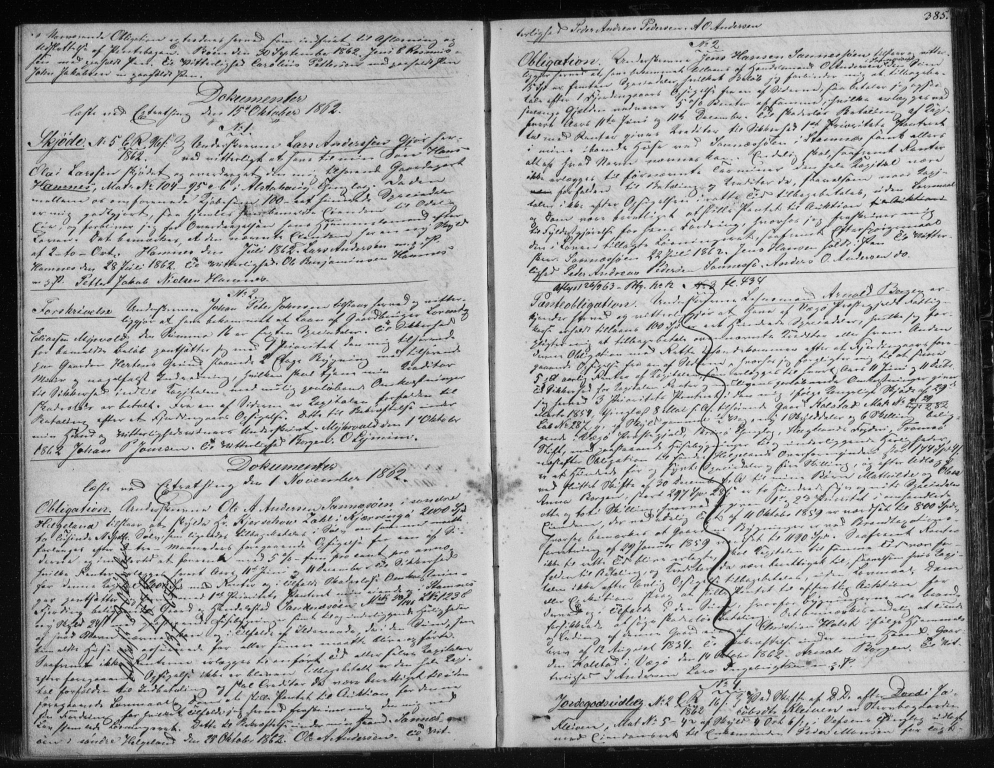 Søndre Helgeland sorenskriveri, AV/SAT-A-4575/1/2/2C/L0001: Mortgage book no. 12, 1860-1864, p. 385