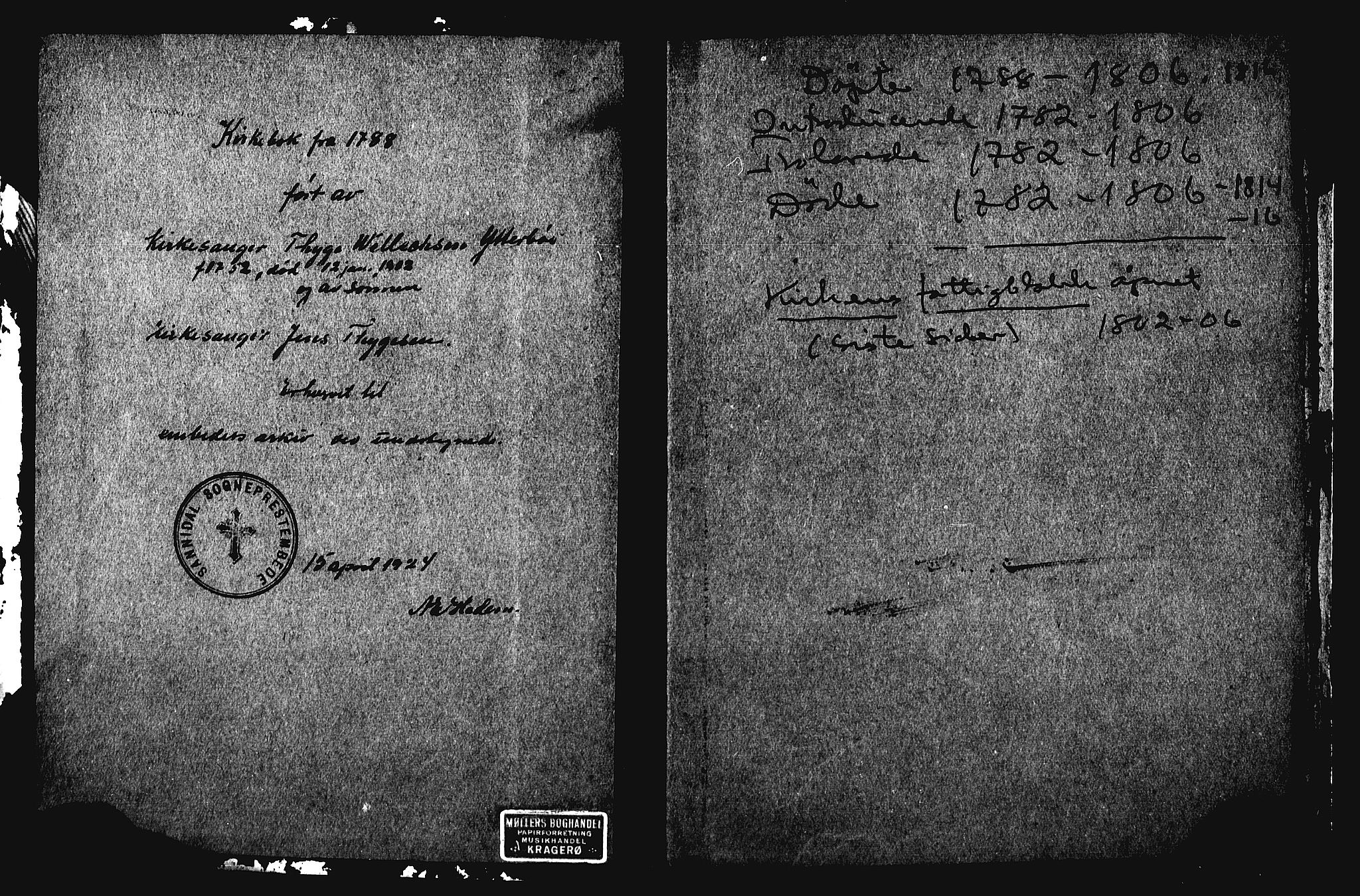 Sannidal kirkebøker, AV/SAKO-A-296/G/Ga/L0001: Parish register (copy) no. 1, 1782-1816