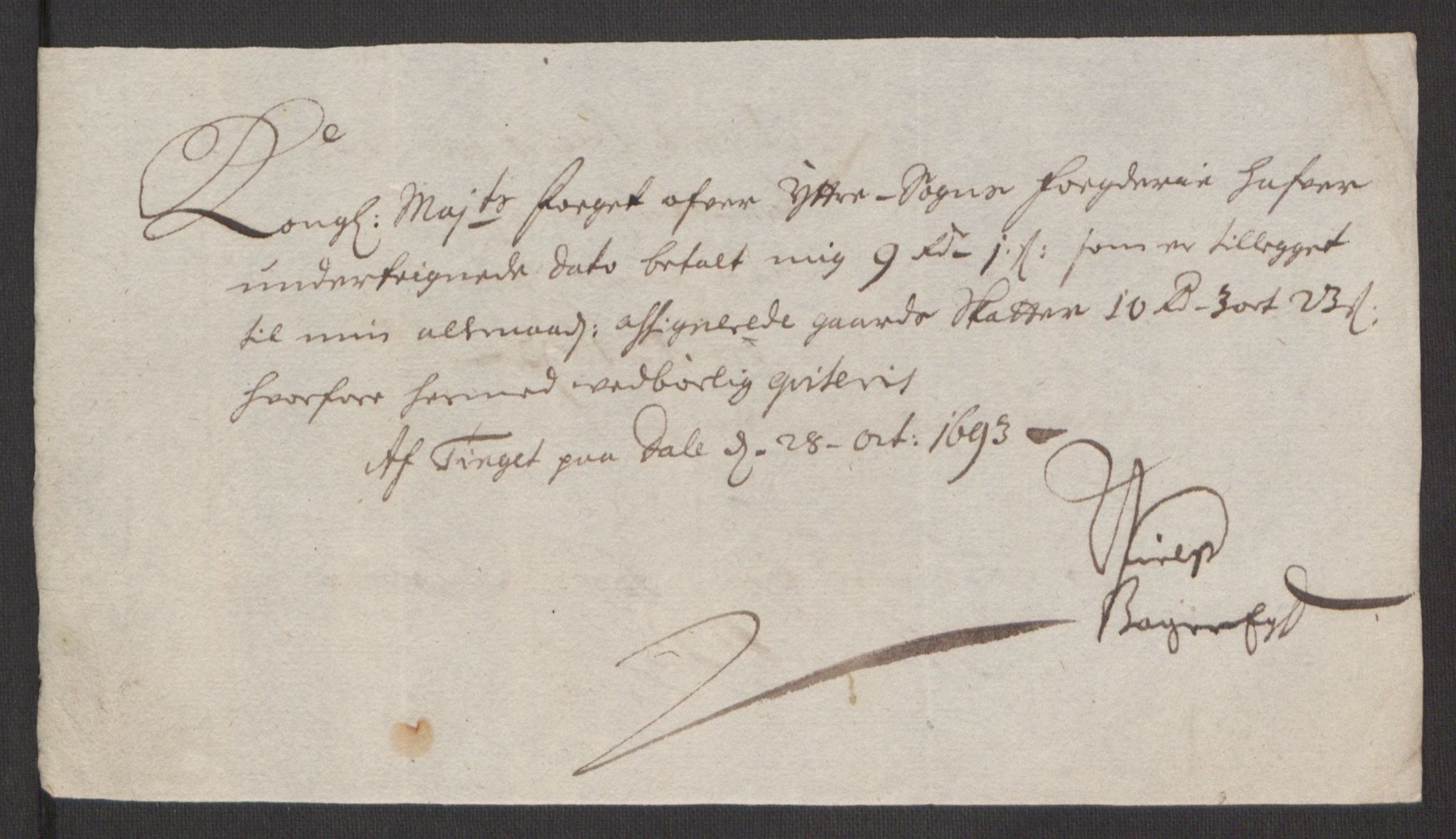 Rentekammeret inntil 1814, Reviderte regnskaper, Fogderegnskap, AV/RA-EA-4092/R52/L3307: Fogderegnskap Sogn, 1693-1694, p. 246