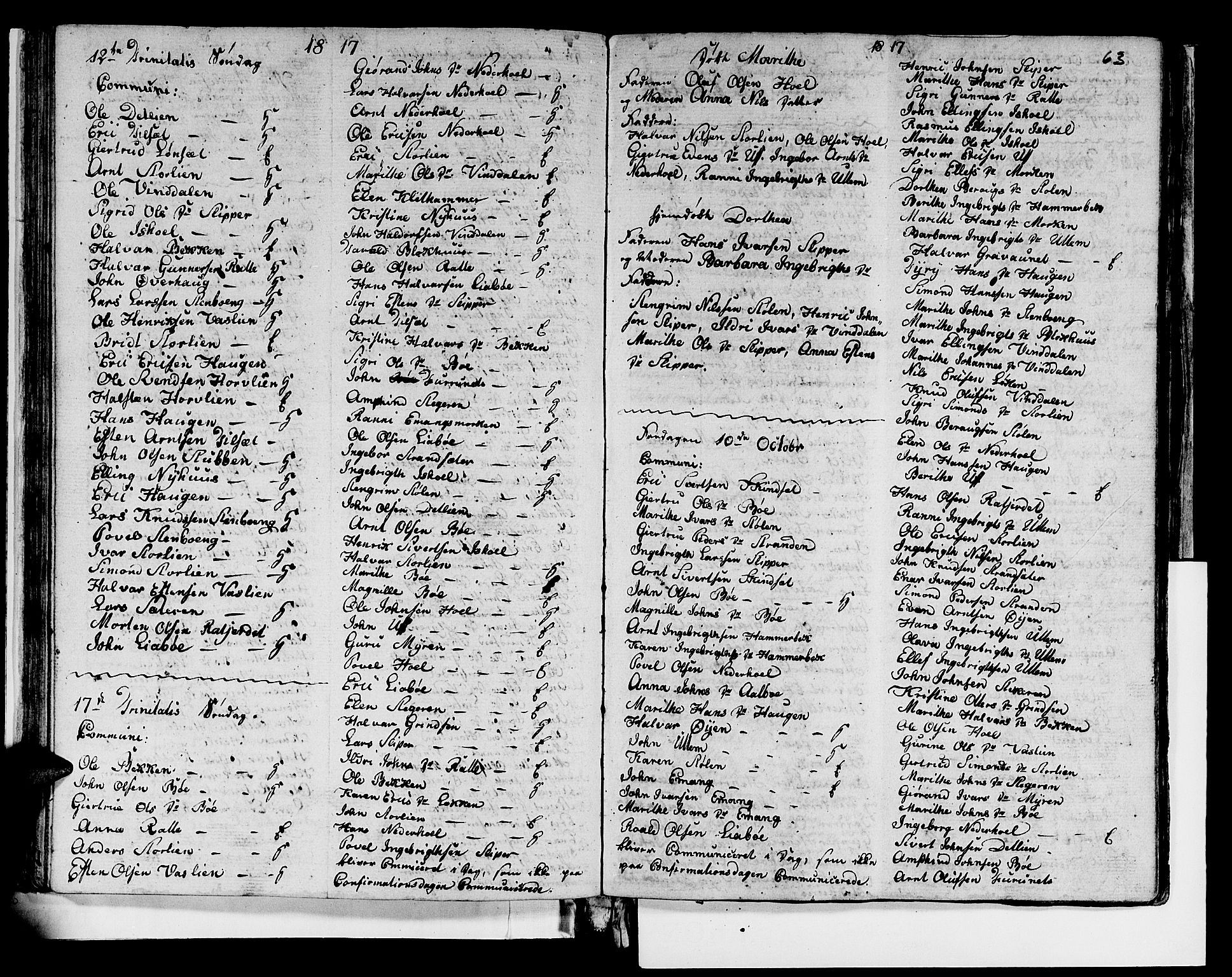 Ministerialprotokoller, klokkerbøker og fødselsregistre - Sør-Trøndelag, SAT/A-1456/679/L0921: Parish register (copy) no. 679C01, 1792-1840, p. 63