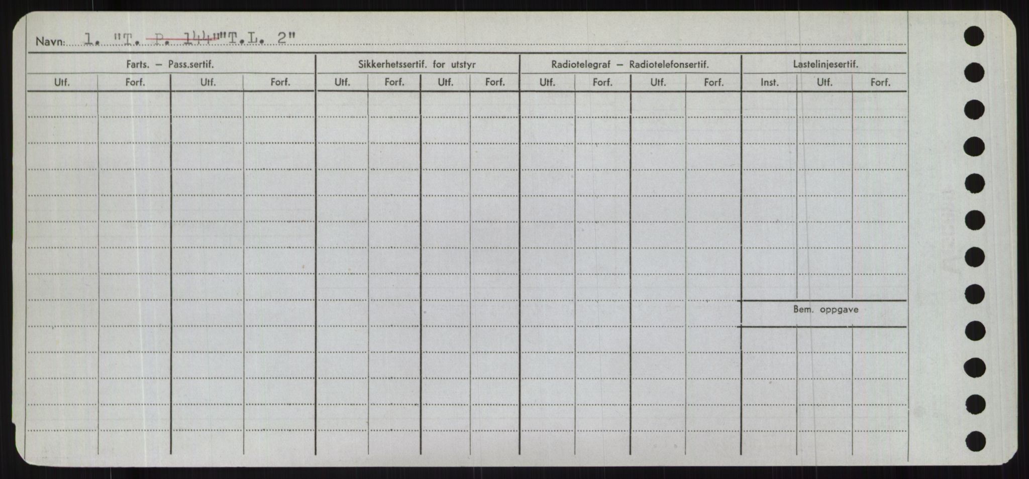 Sjøfartsdirektoratet med forløpere, Skipsmålingen, RA/S-1627/H/Hc/L0001: Lektere, A-Y, p. 430