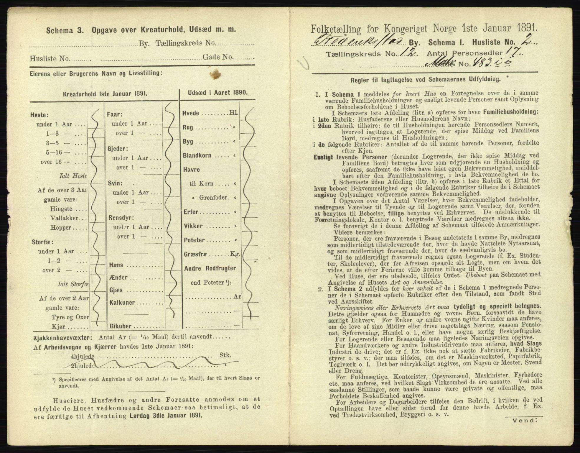 RA, 1891 census for 0103 Fredrikstad, 1891, p. 2292