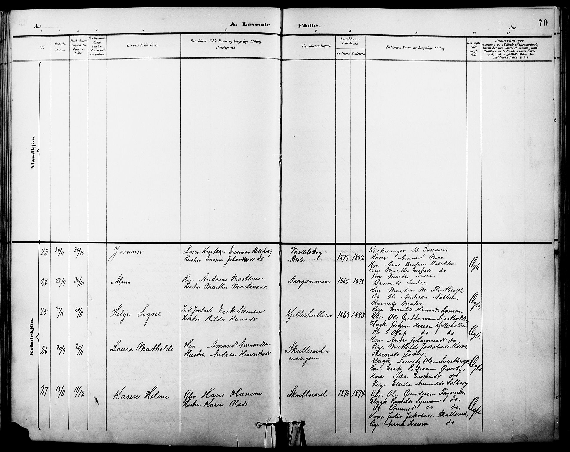 Vinger prestekontor, AV/SAH-PREST-024/H/Ha/Hab/L0004: Parish register (copy) no. 4, 1895-1920, p. 70