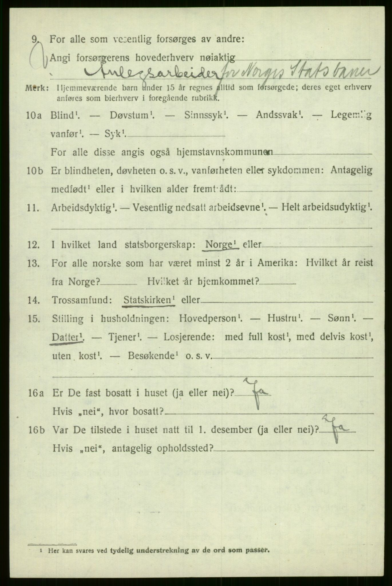 SAB, 1920 census for Evanger, 1920, p. 4244