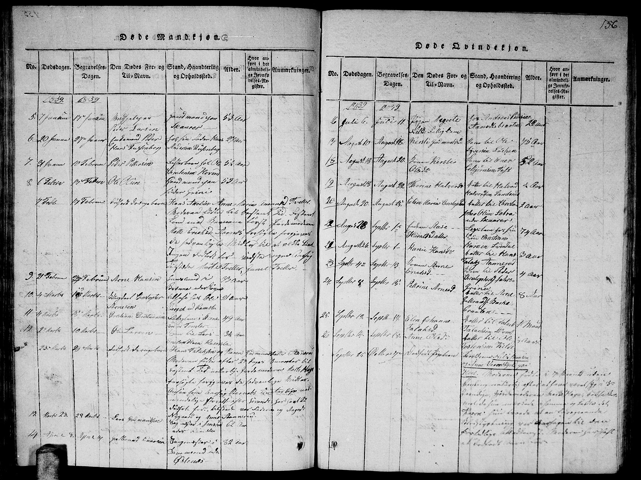 Fet prestekontor Kirkebøker, AV/SAO-A-10370a/G/Ga/L0001: Parish register (copy) no. I 1, 1815-1842, p. 156