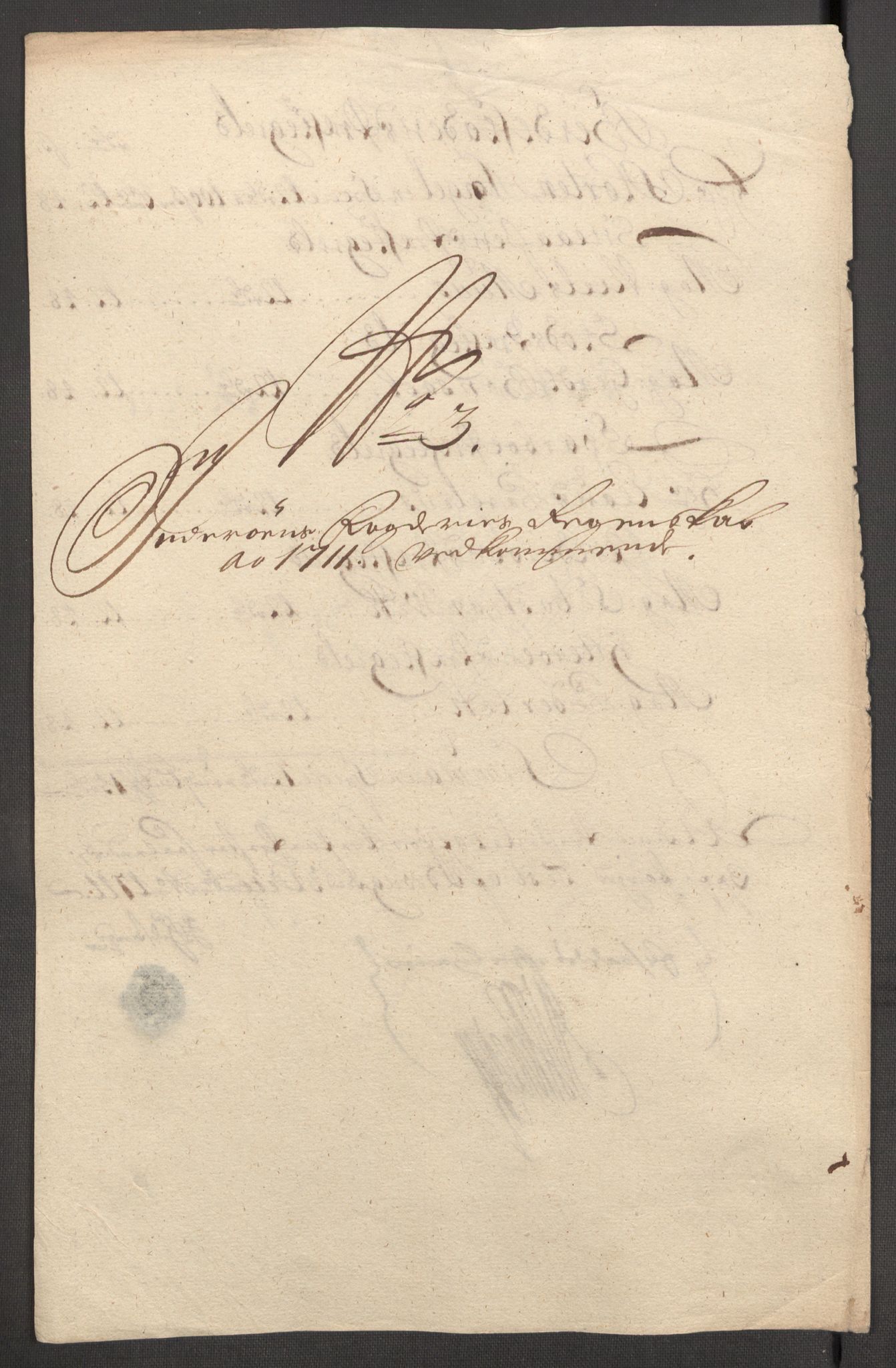 Rentekammeret inntil 1814, Reviderte regnskaper, Fogderegnskap, RA/EA-4092/R63/L4319: Fogderegnskap Inderøy, 1711, p. 128