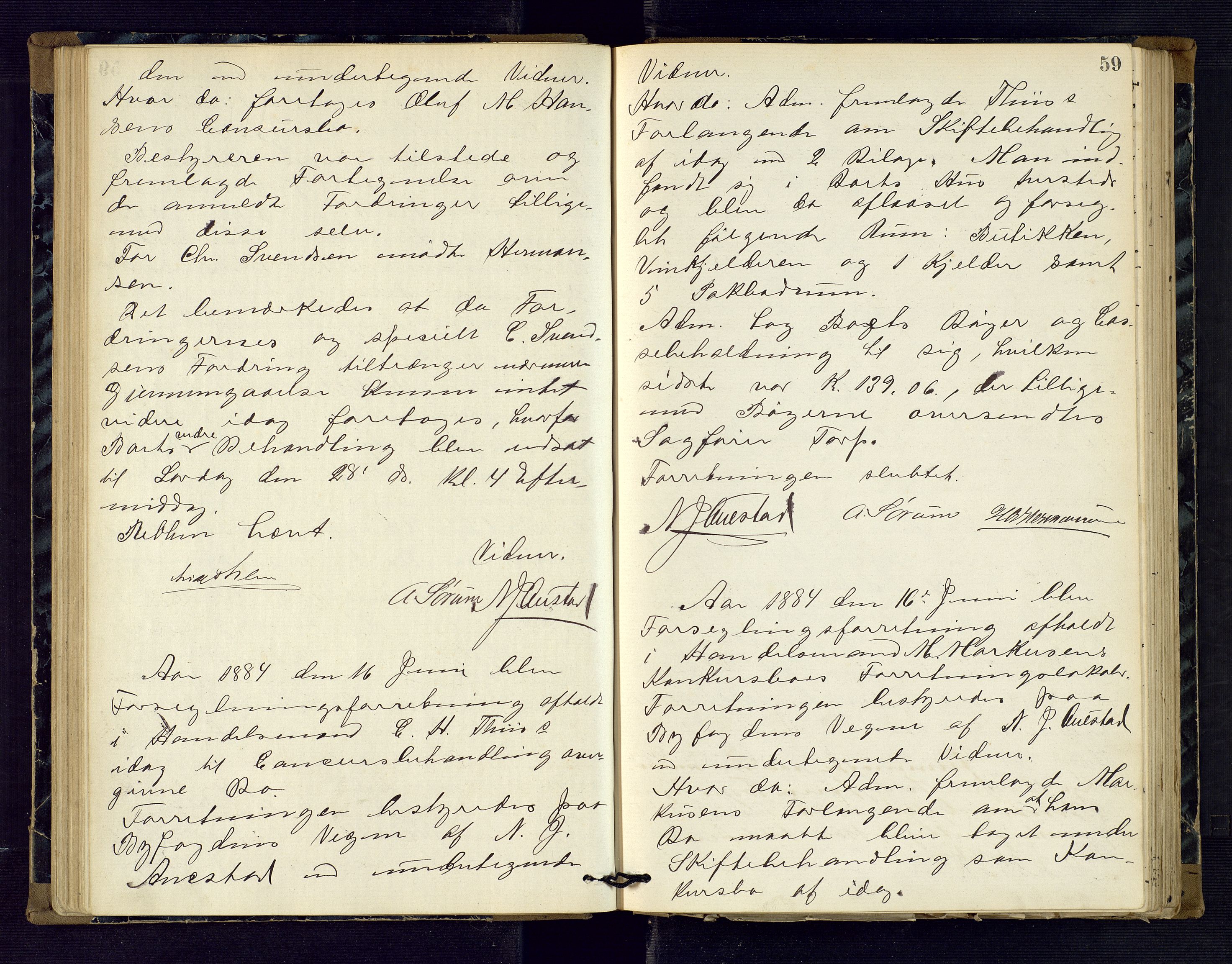 Risør byfogd, AV/SAK-1222-0005/H/Hc/L0004: Skifteprotokoll nr. 3B, 1882-1886, p. 59