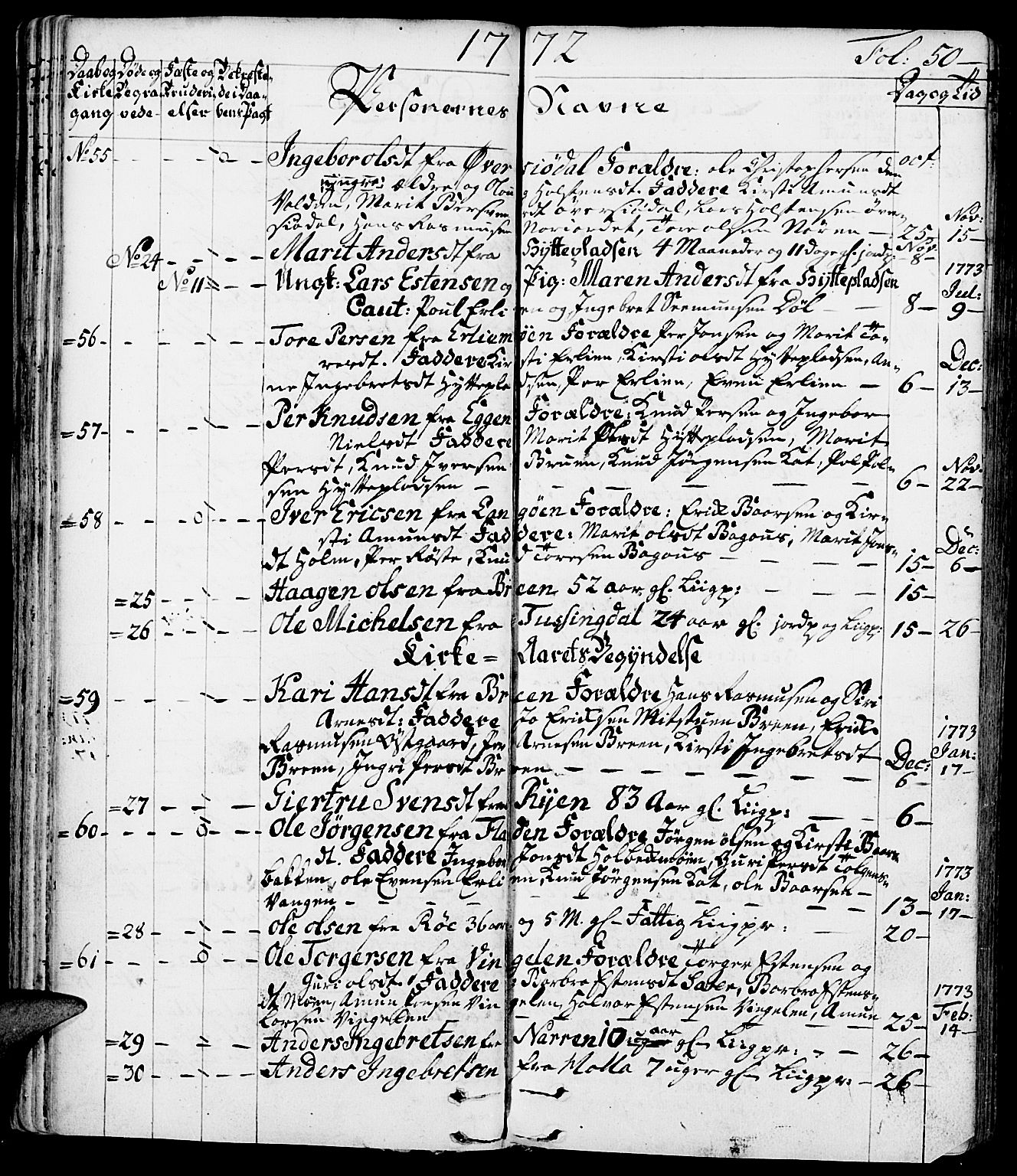 Tolga prestekontor, SAH/PREST-062/K/L0002: Parish register (official) no. 2, 1768-1786, p. 50