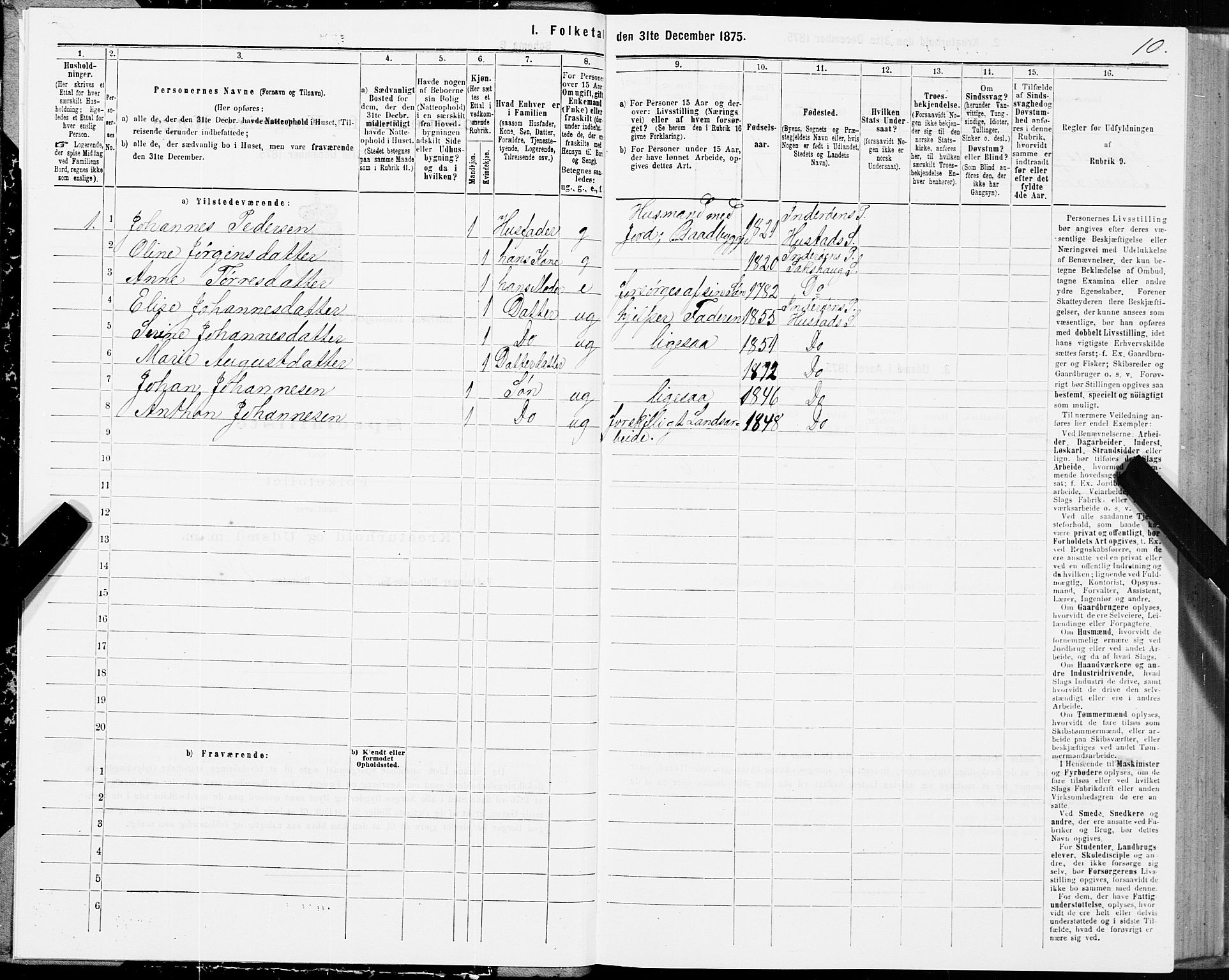 SAT, 1875 census for 1729P Inderøy, 1875, p. 6010