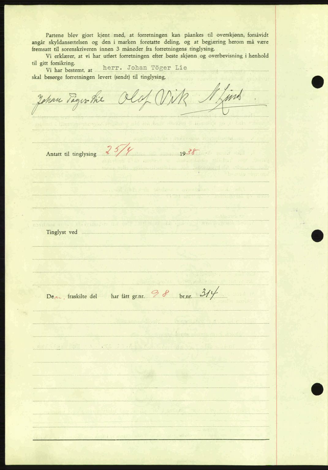 Idd og Marker sorenskriveri, AV/SAO-A-10283/G/Gb/Gbb/L0002: Mortgage book no. A2, 1937-1938, Diary no: : 407/1938