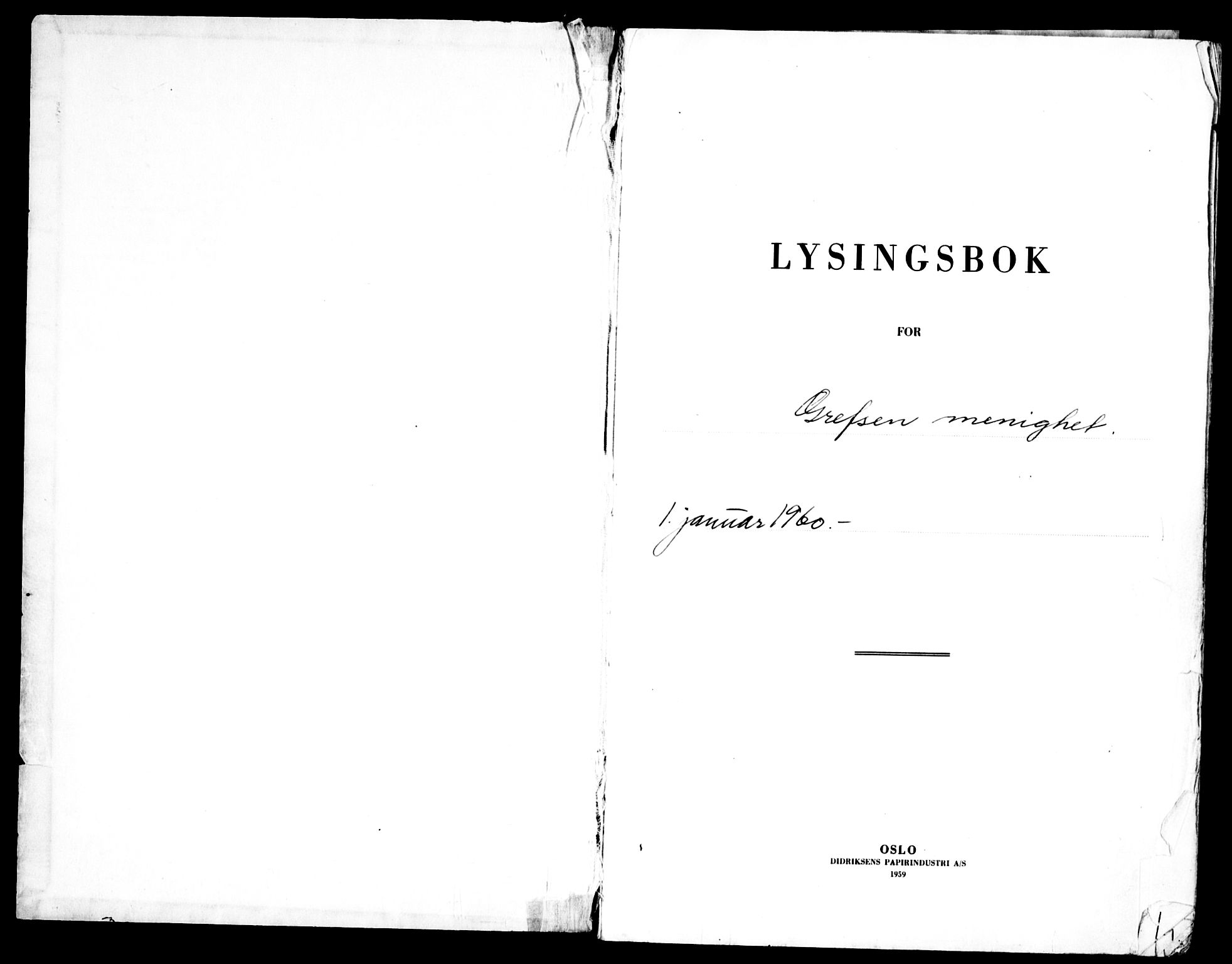 Grefsen prestekontor Kirkebøker, AV/SAO-A-10237a/H/Ha/L0003: Banns register no. 3, 1960-1967