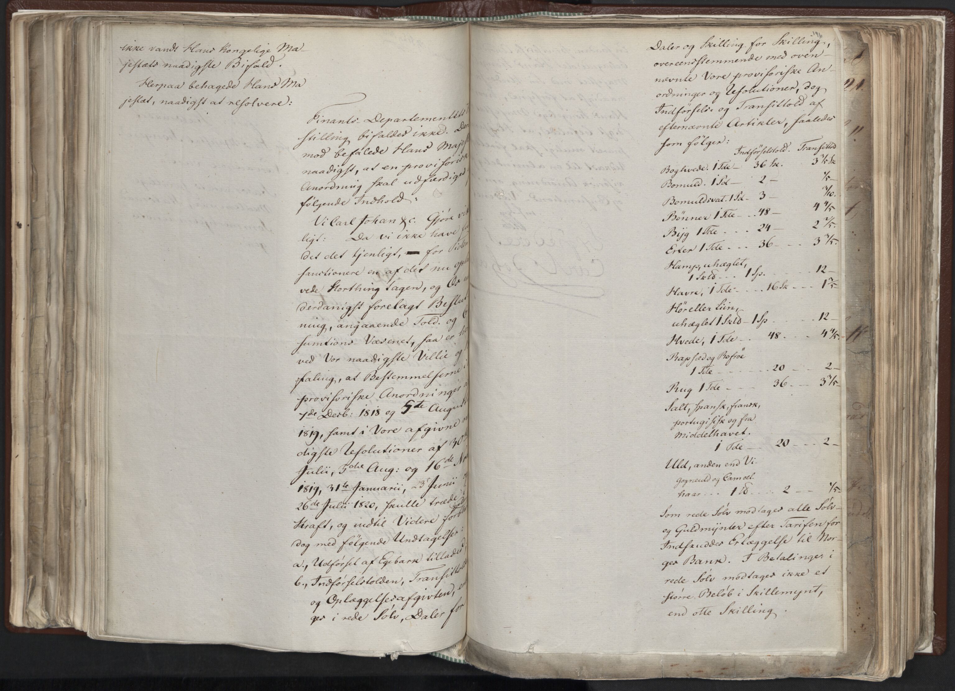 Statsrådssekretariatet, AV/RA-S-1001/A/Ab/L0012: Kgl. res. nr. 5679-6008 II, 1821, p. 195b-196a