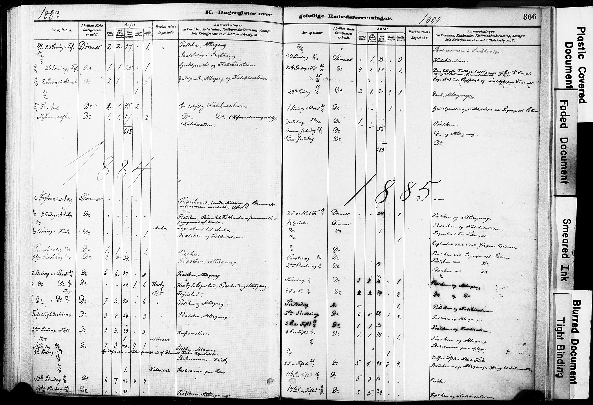 Ministerialprotokoller, klokkerbøker og fødselsregistre - Nordland, AV/SAT-A-1459/835/L0526: Parish register (official) no. 835A03II, 1881-1910, p. 366