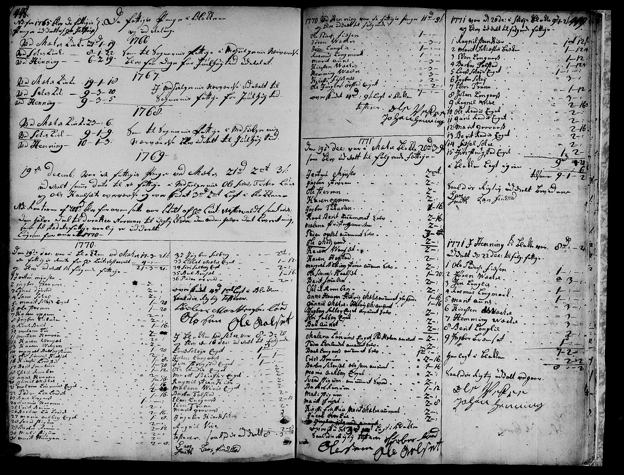 Ministerialprotokoller, klokkerbøker og fødselsregistre - Nord-Trøndelag, SAT/A-1458/735/L0331: Parish register (official) no. 735A02, 1762-1794, p. 448-449