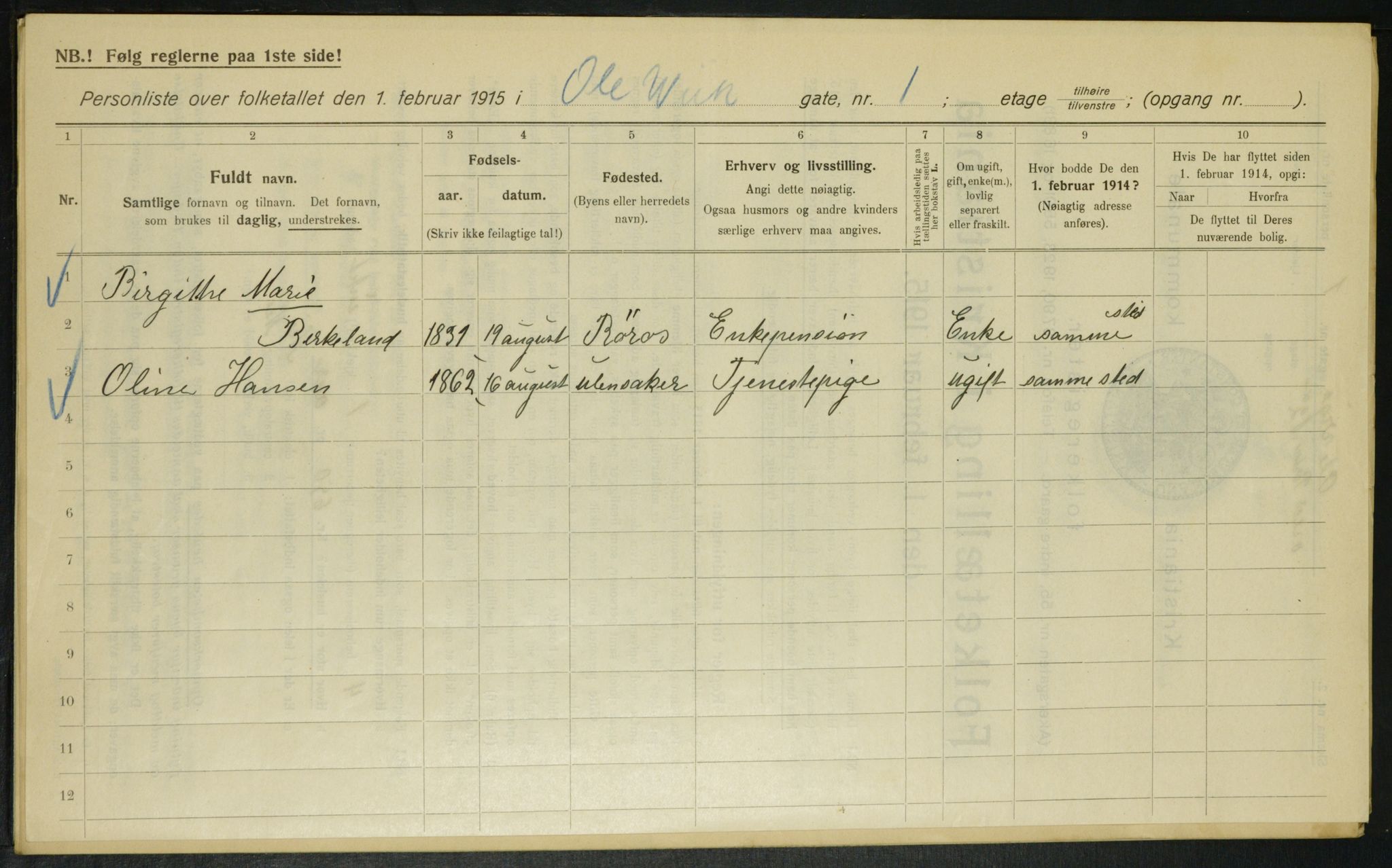 OBA, Municipal Census 1915 for Kristiania, 1915, p. 74846