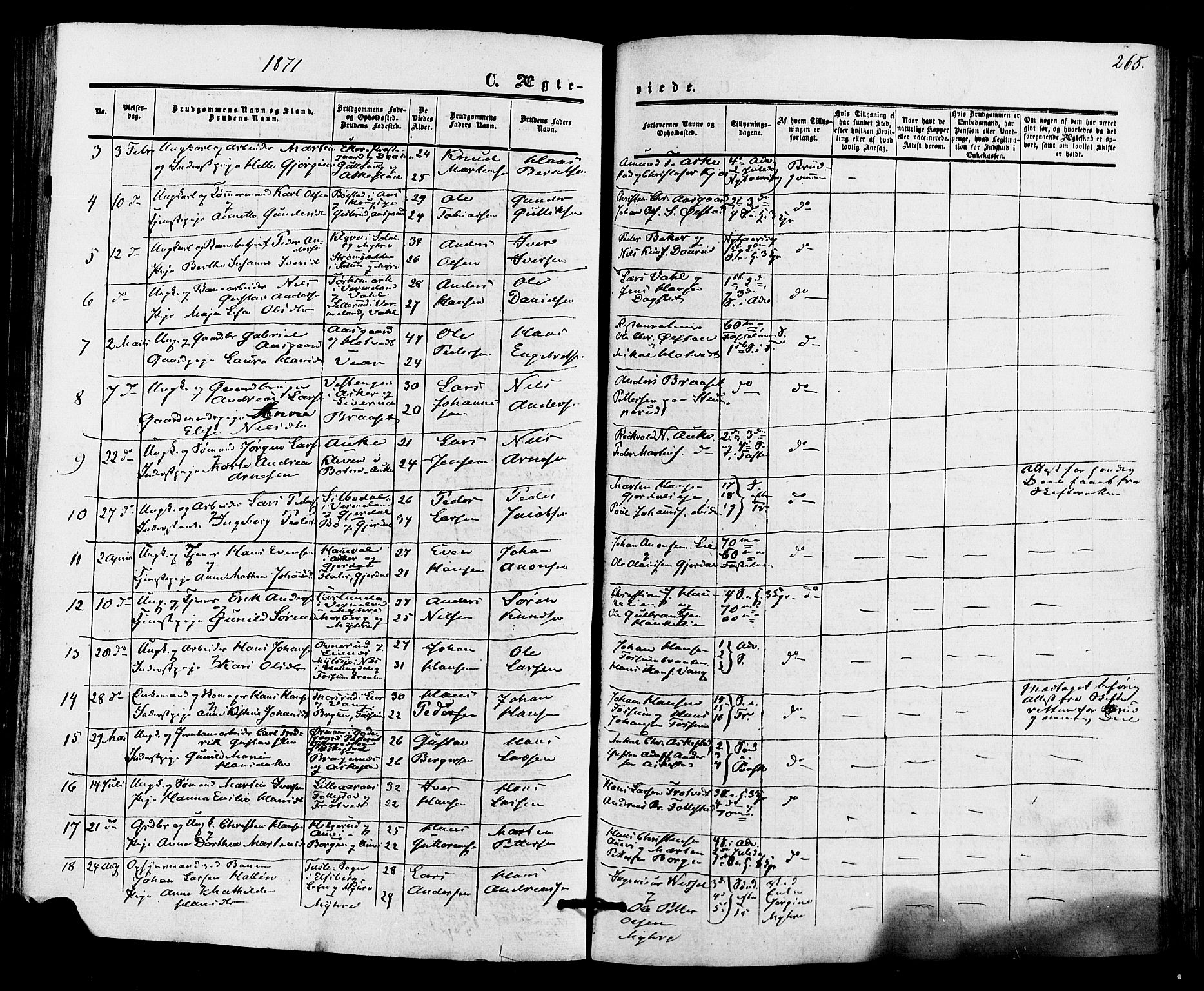 Røyken kirkebøker, AV/SAKO-A-241/F/Fa/L0006: Parish register (official) no. 6, 1857-1875, p. 265