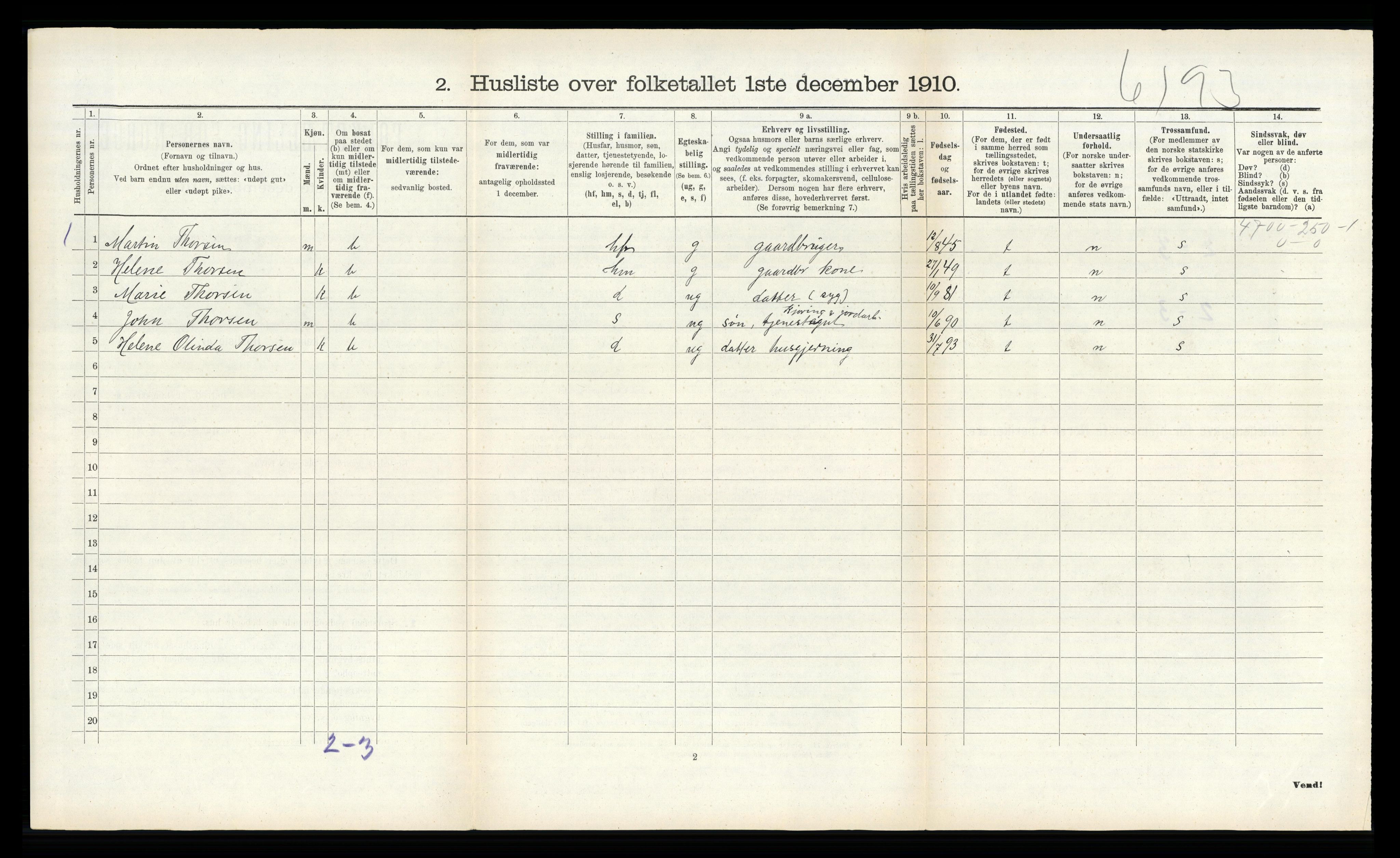 RA, 1910 census for Søndeled, 1910, p. 189