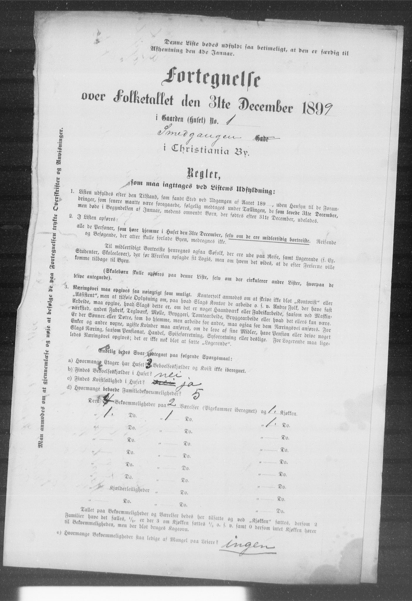 OBA, Municipal Census 1899 for Kristiania, 1899, p. 12612