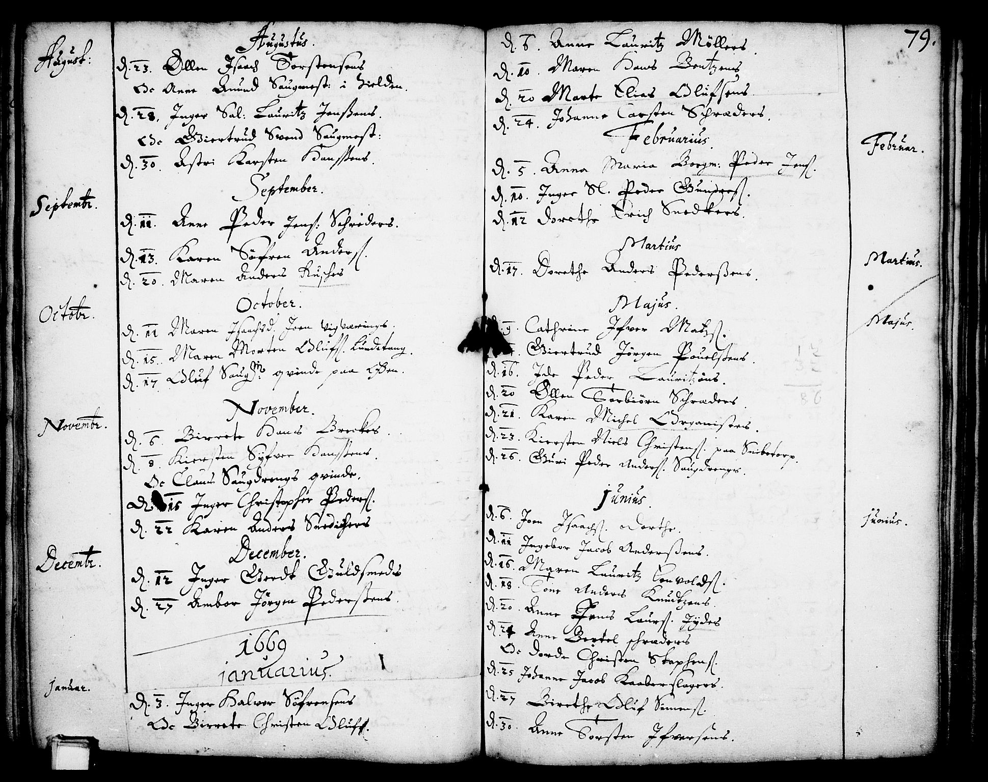 Skien kirkebøker, SAKO/A-302/F/Fa/L0001: Parish register (official) no. 1, 1659-1679, p. 79