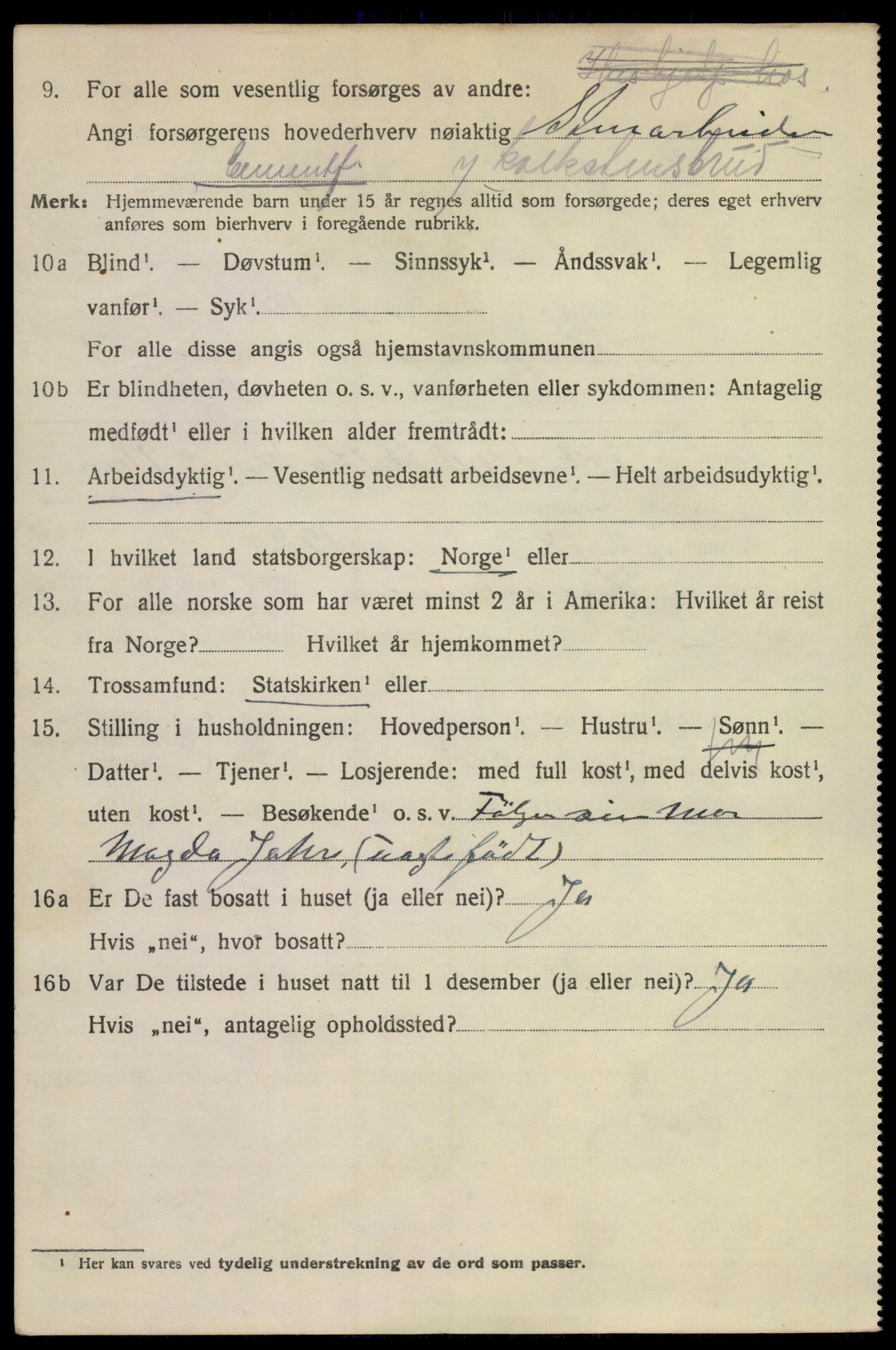 SAKO, 1920 census for Holmestrand, 1920, p. 2841