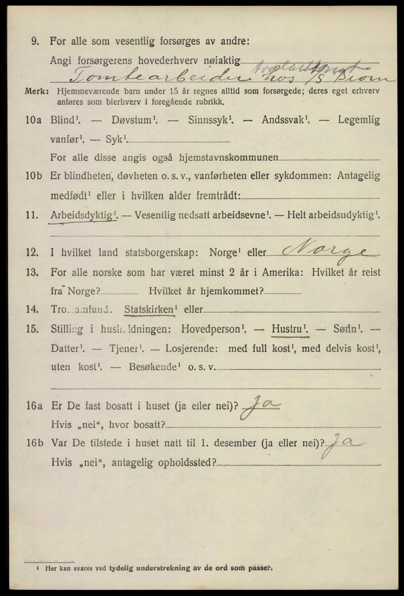 SAKO, 1920 census for Skåtøy, 1920, p. 5337