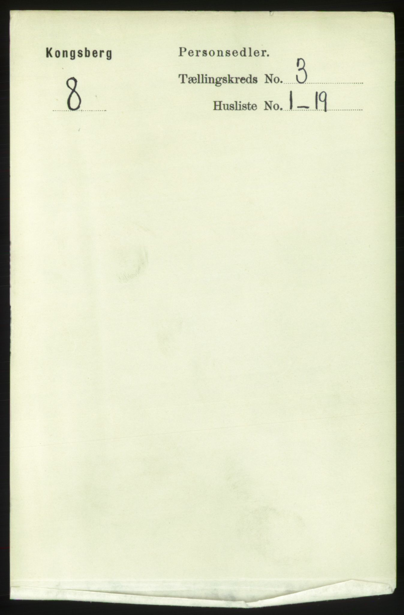 RA, 1891 census for 0604 Kongsberg, 1891, p. 2765