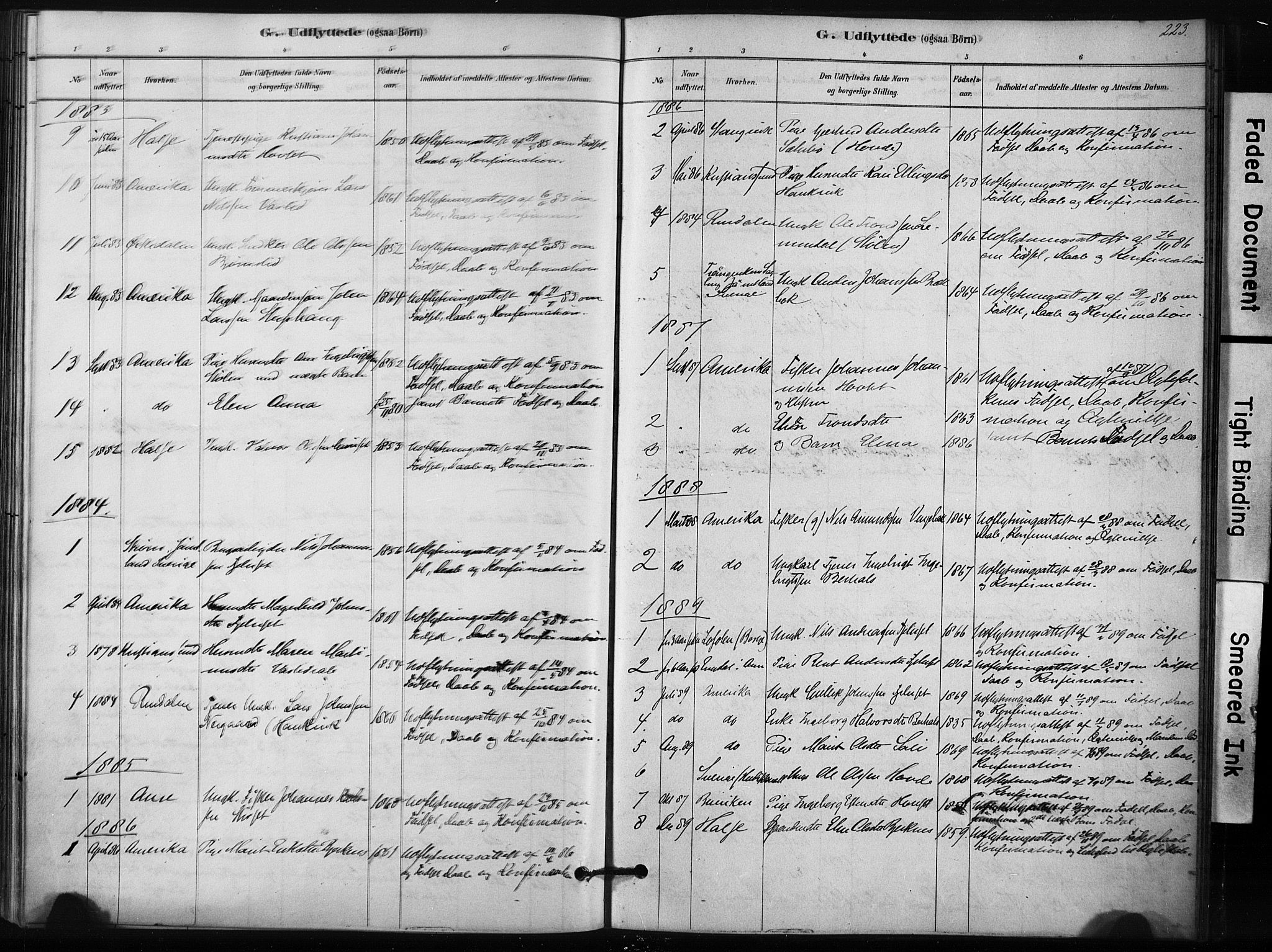 Ministerialprotokoller, klokkerbøker og fødselsregistre - Sør-Trøndelag, SAT/A-1456/631/L0512: Parish register (official) no. 631A01, 1879-1912, p. 223
