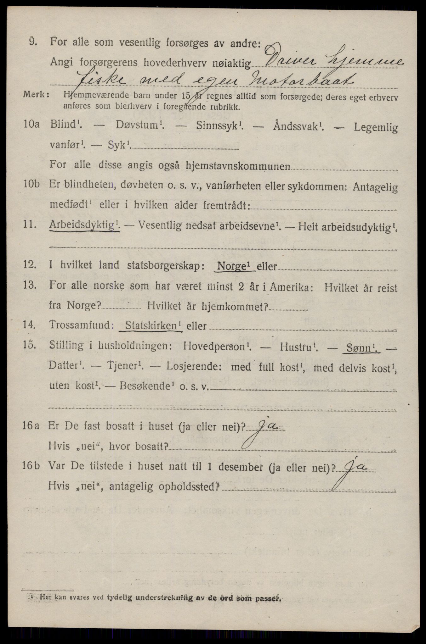 SAST, 1920 census for Eigersund, 1920, p. 5048