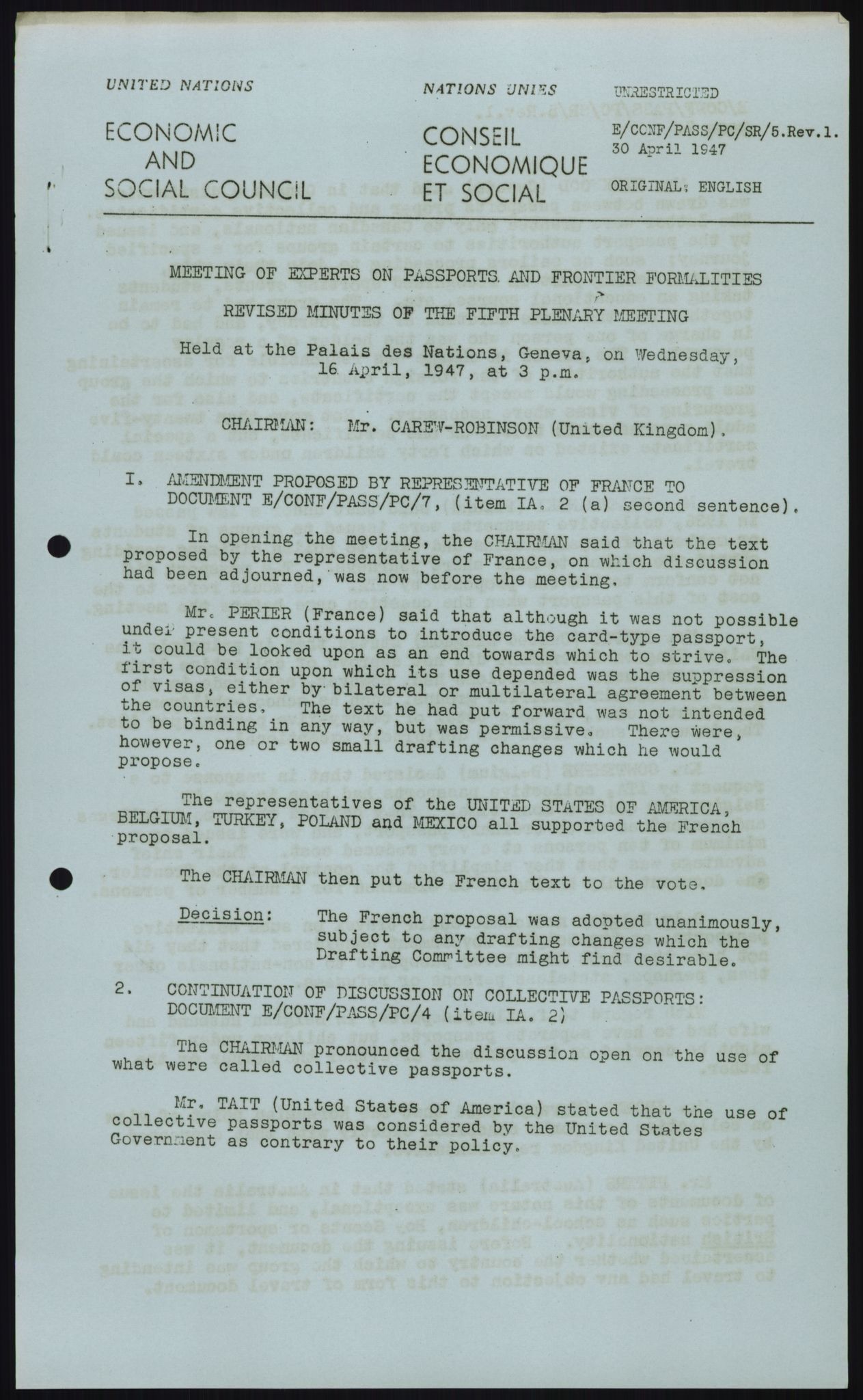 Justisdepartementet, 3. politikontor P3, RA/S-1051/D/L0039: Passforskrifter - Passinstruksen, 1947-1952, p. 426