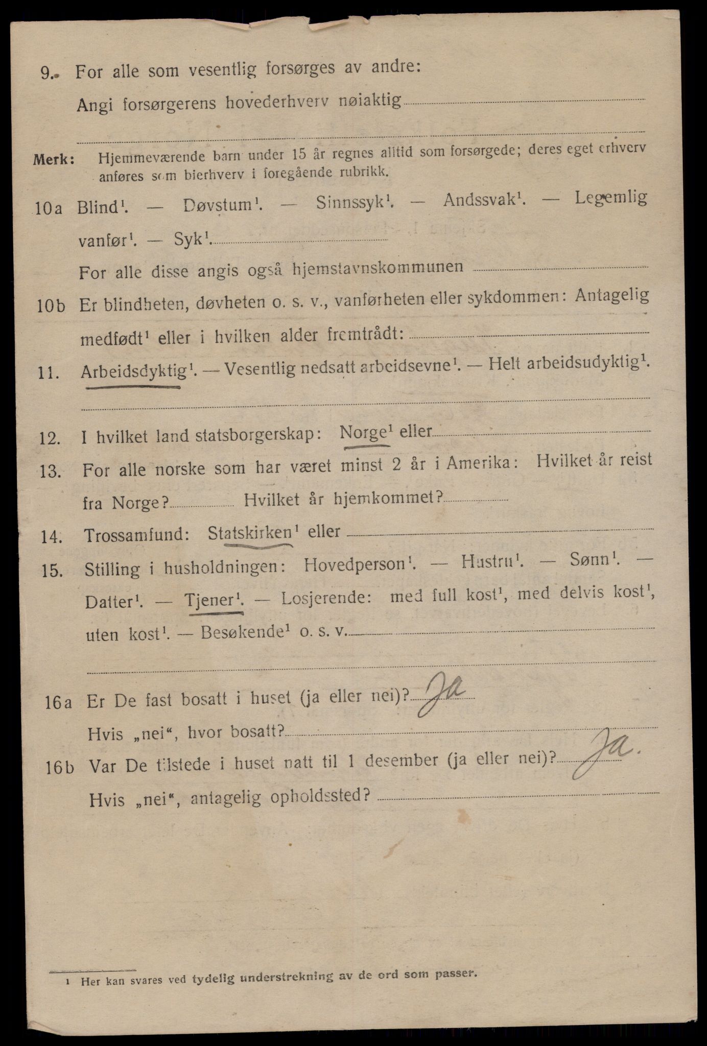 SAT, 1920 census for Trondheim, 1920, p. 39819