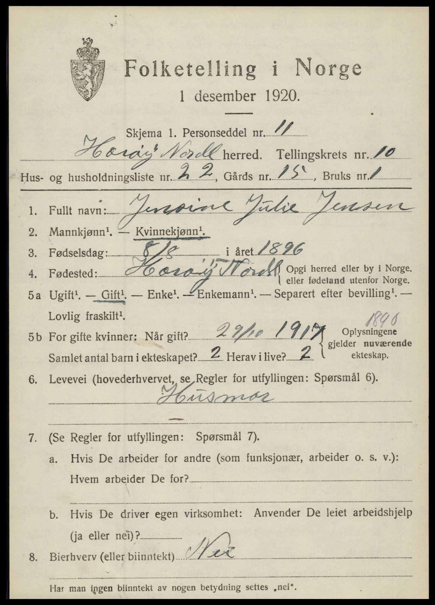 SAT, 1920 census for Herøy, 1920, p. 5902