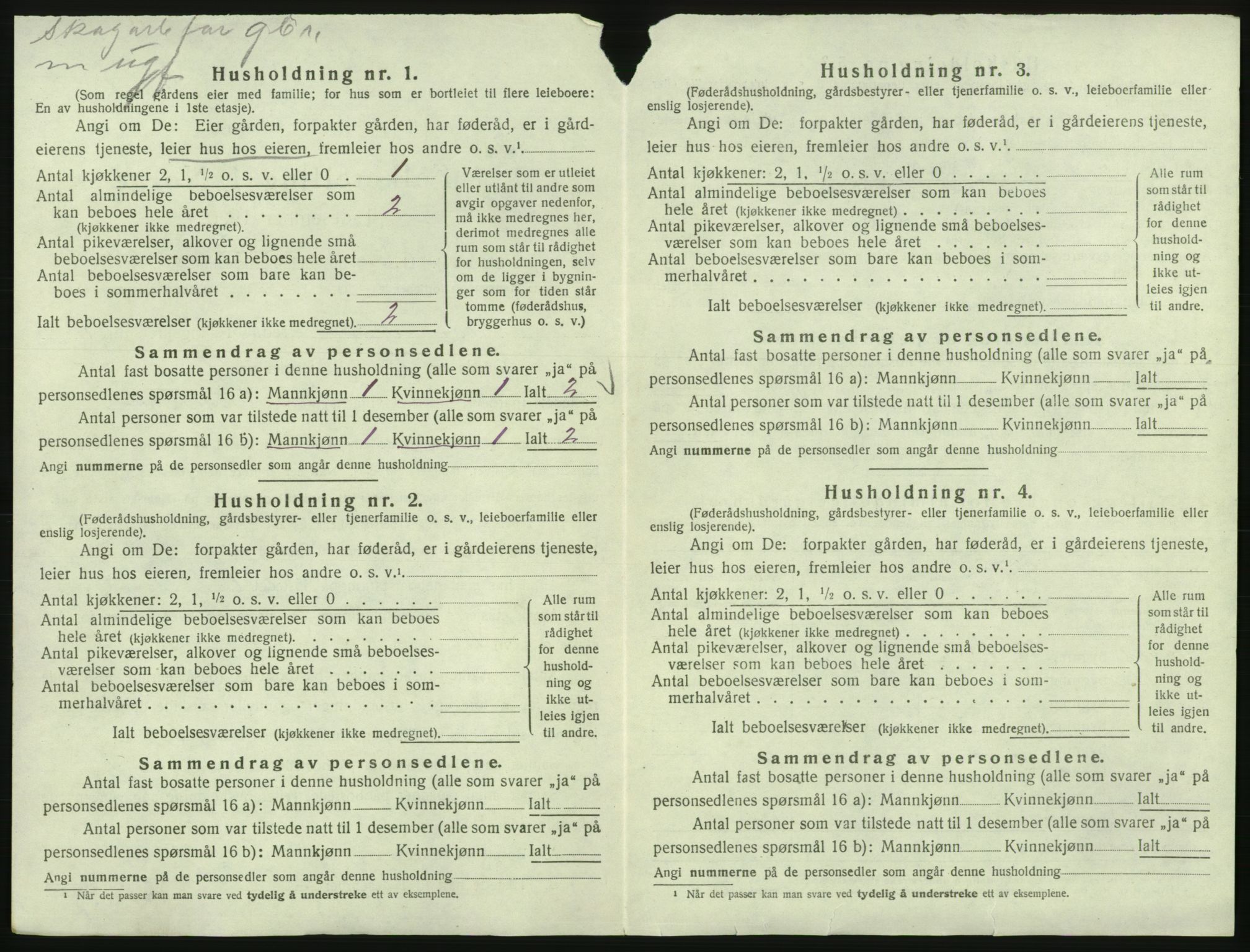 SAK, 1920 census for Froland, 1920, p. 954