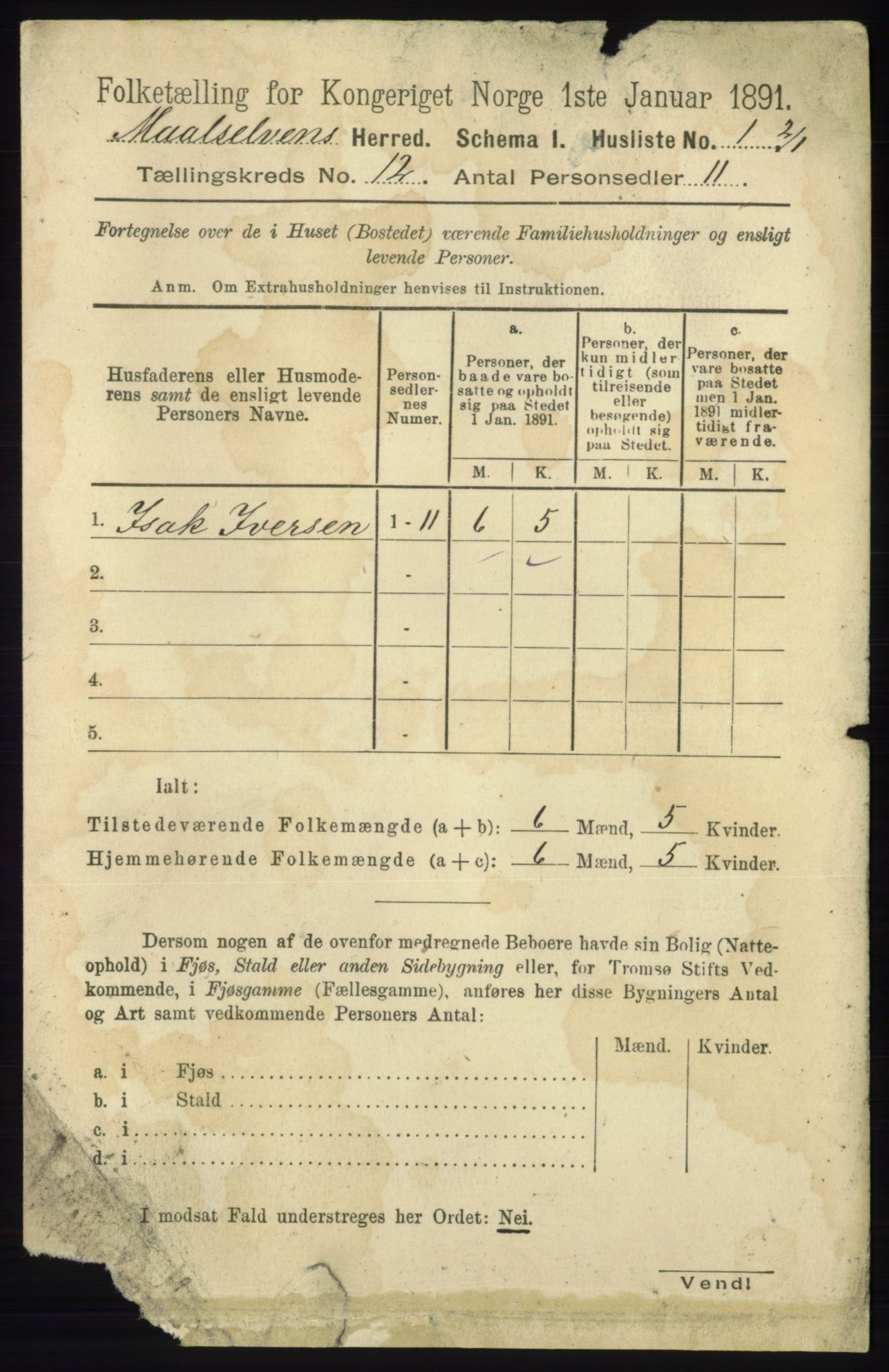 RA, 1891 census for 1924 Målselv, 1891, p. 3761