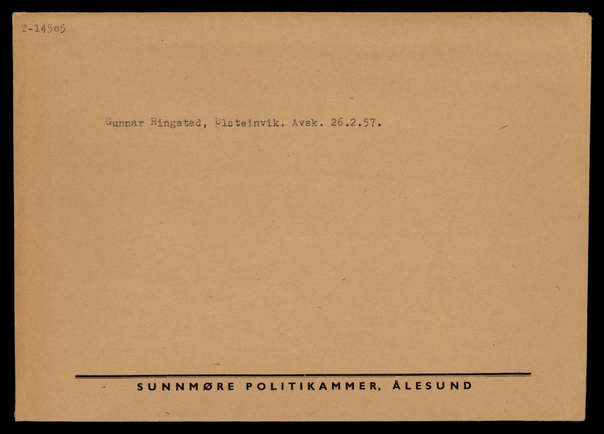 Møre og Romsdal vegkontor - Ålesund trafikkstasjon, AV/SAT-A-4099/F/Fe/L0046: Registreringskort for kjøretøy T 14445 - T 14579, 1927-1998