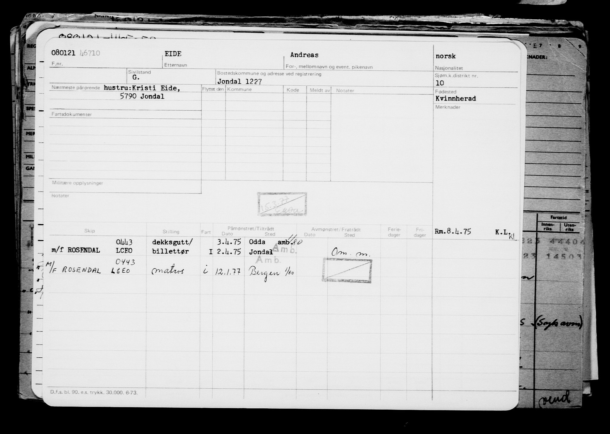 Direktoratet for sjømenn, AV/RA-S-3545/G/Gb/L0189: Hovedkort, 1921, p. 173