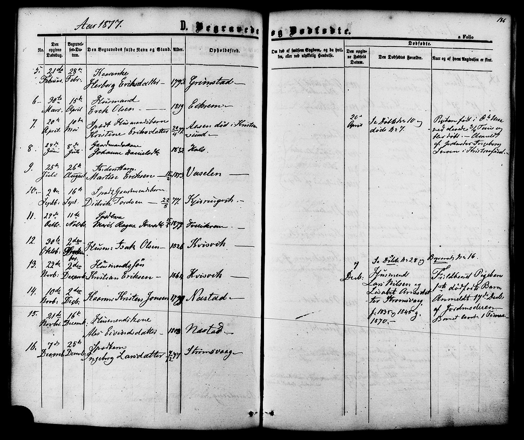 Ministerialprotokoller, klokkerbøker og fødselsregistre - Møre og Romsdal, AV/SAT-A-1454/587/L0999: Parish register (official) no. 587A01, 1864-1886, p. 186