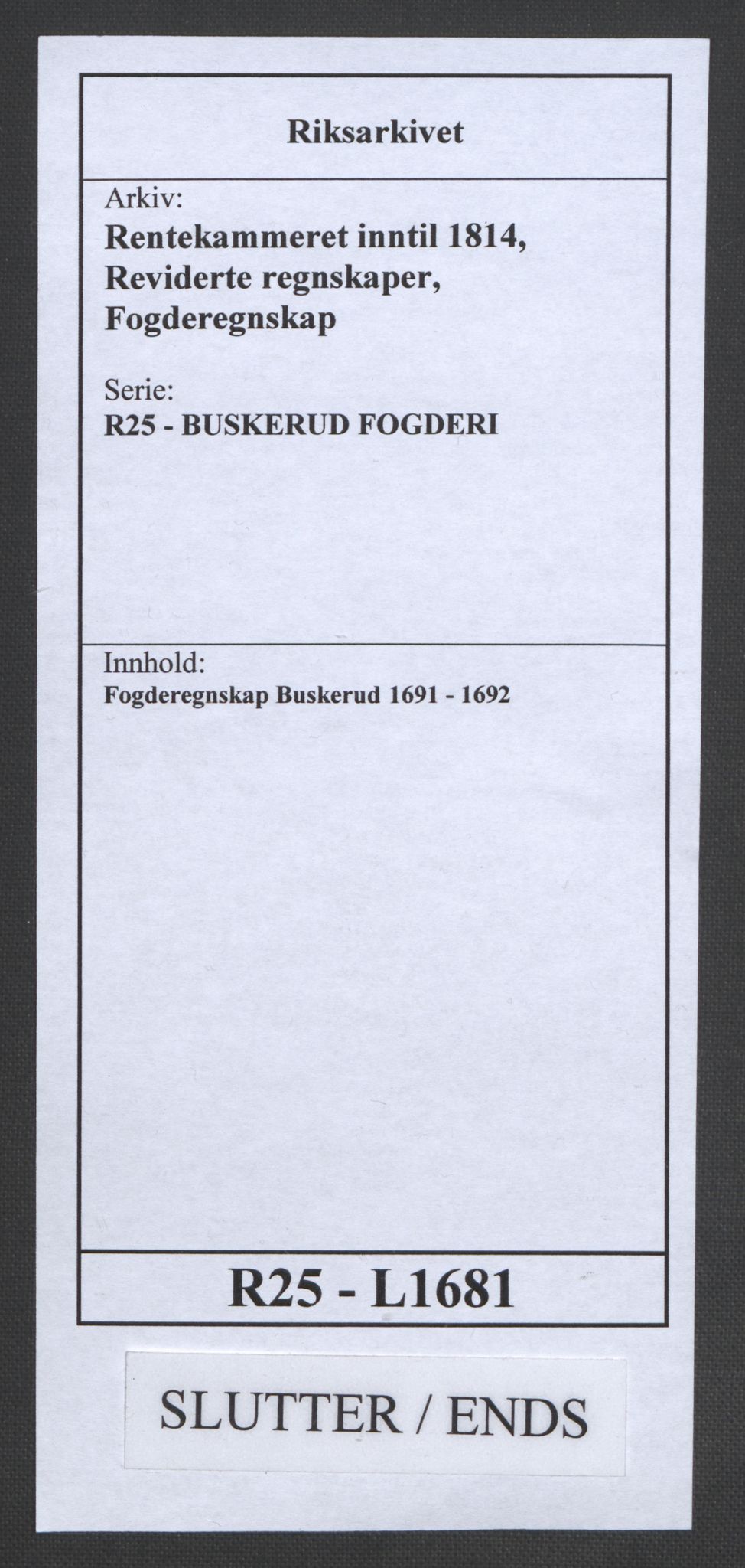 Rentekammeret inntil 1814, Reviderte regnskaper, Fogderegnskap, AV/RA-EA-4092/R25/L1681: Fogderegnskap Buskerud, 1691-1692, p. 514