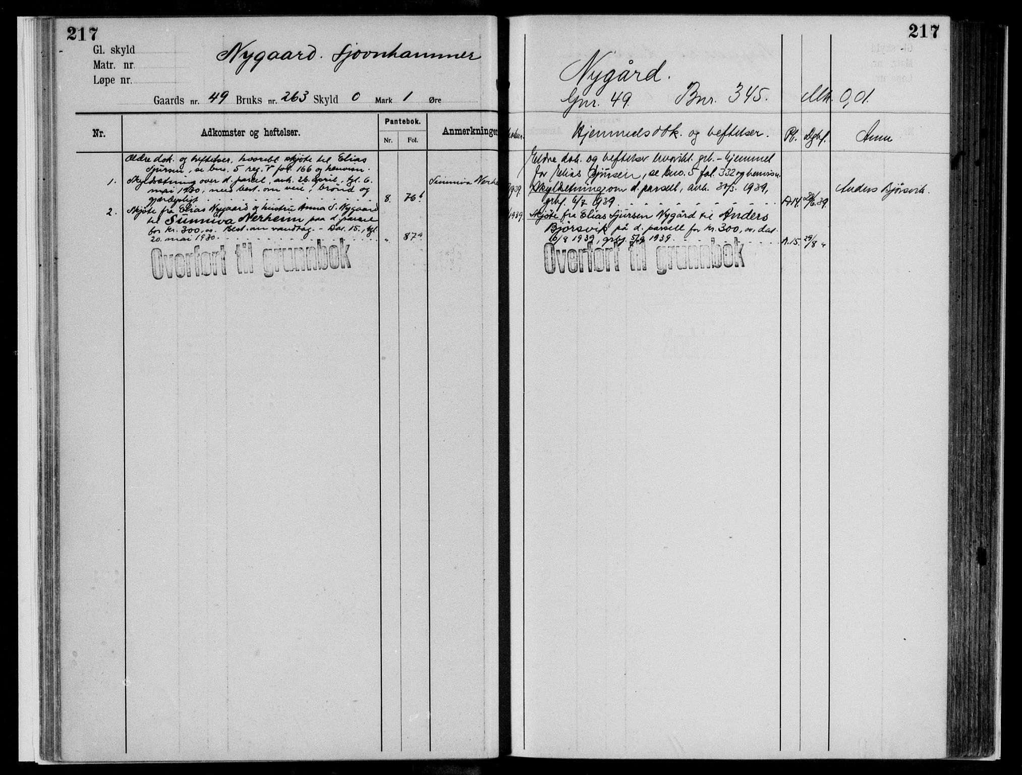 Midhordland sorenskriveri, AV/SAB-A-3001/1/G/Ga/Gab/L0112: Mortgage register no. II.A.b.112, p. 217