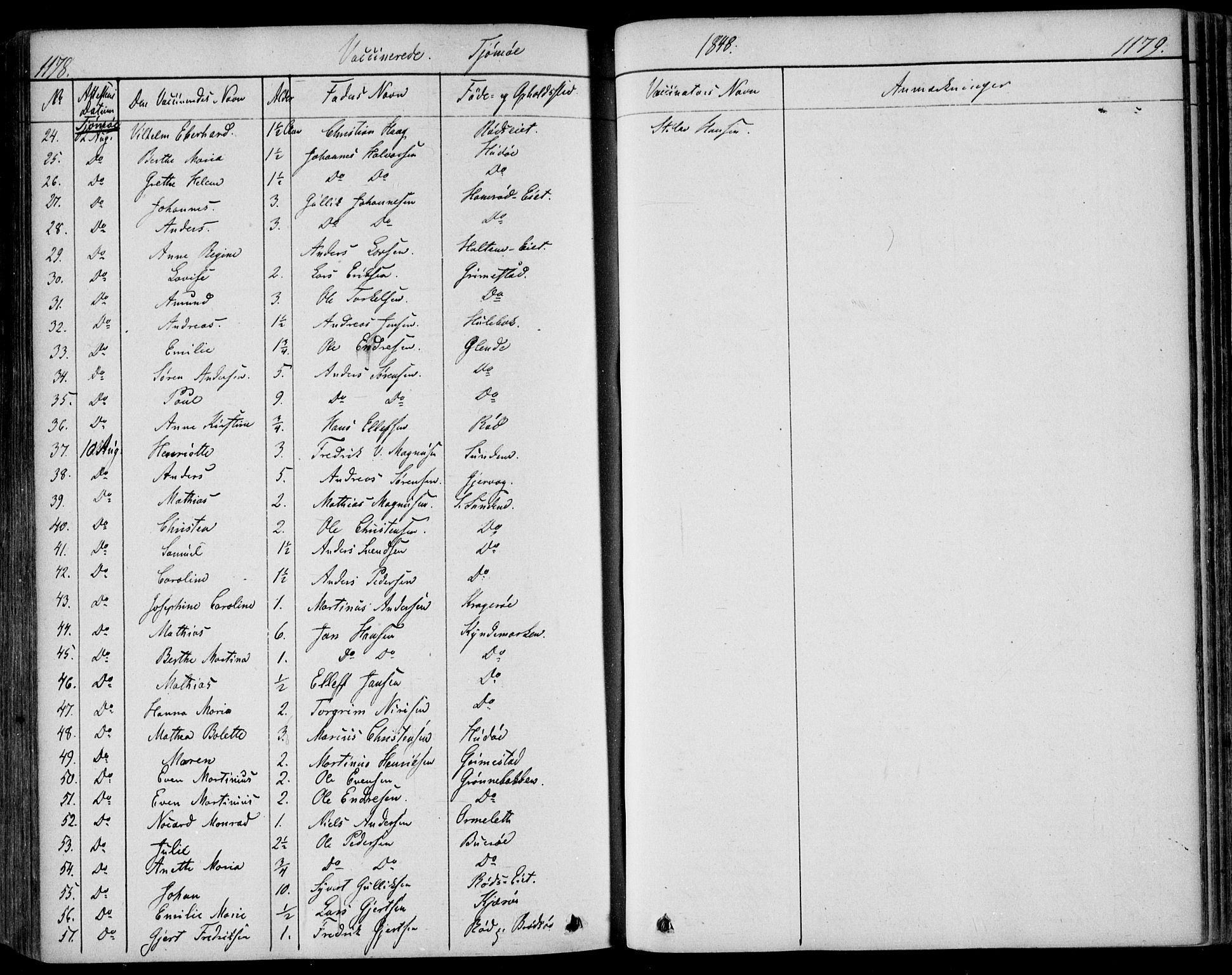 Nøtterøy kirkebøker, AV/SAKO-A-354/F/Fa/L0005: Parish register (official) no. I 5, 1839-1852, p. 1178-1179