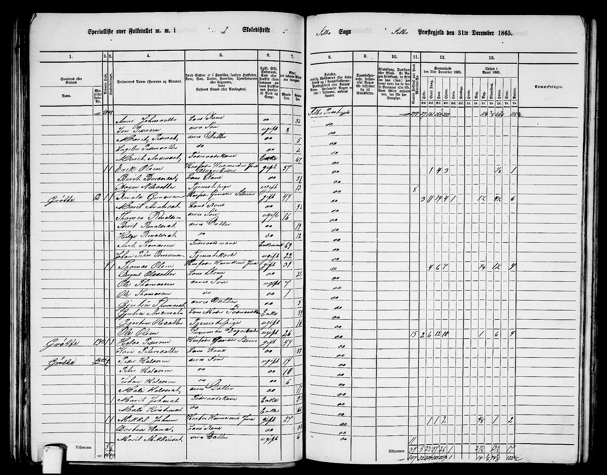 RA, 1865 census for Selbu, 1865, p. 26