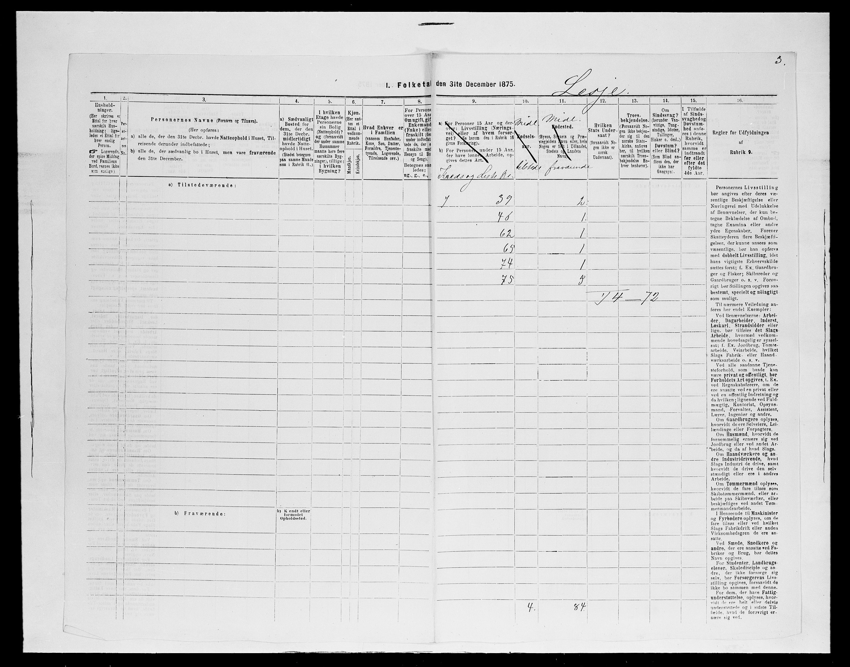 SAH, 1875 census for 0512P Lesja, 1875, p. 22