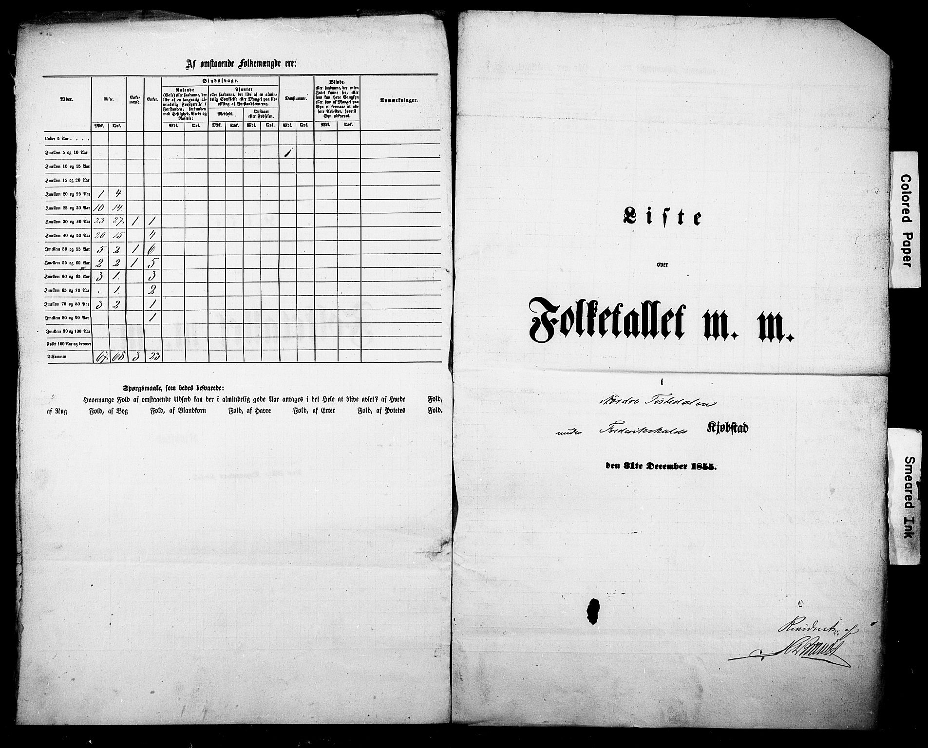 , Census 1855 for Fredrikshald, 1855, p. 38