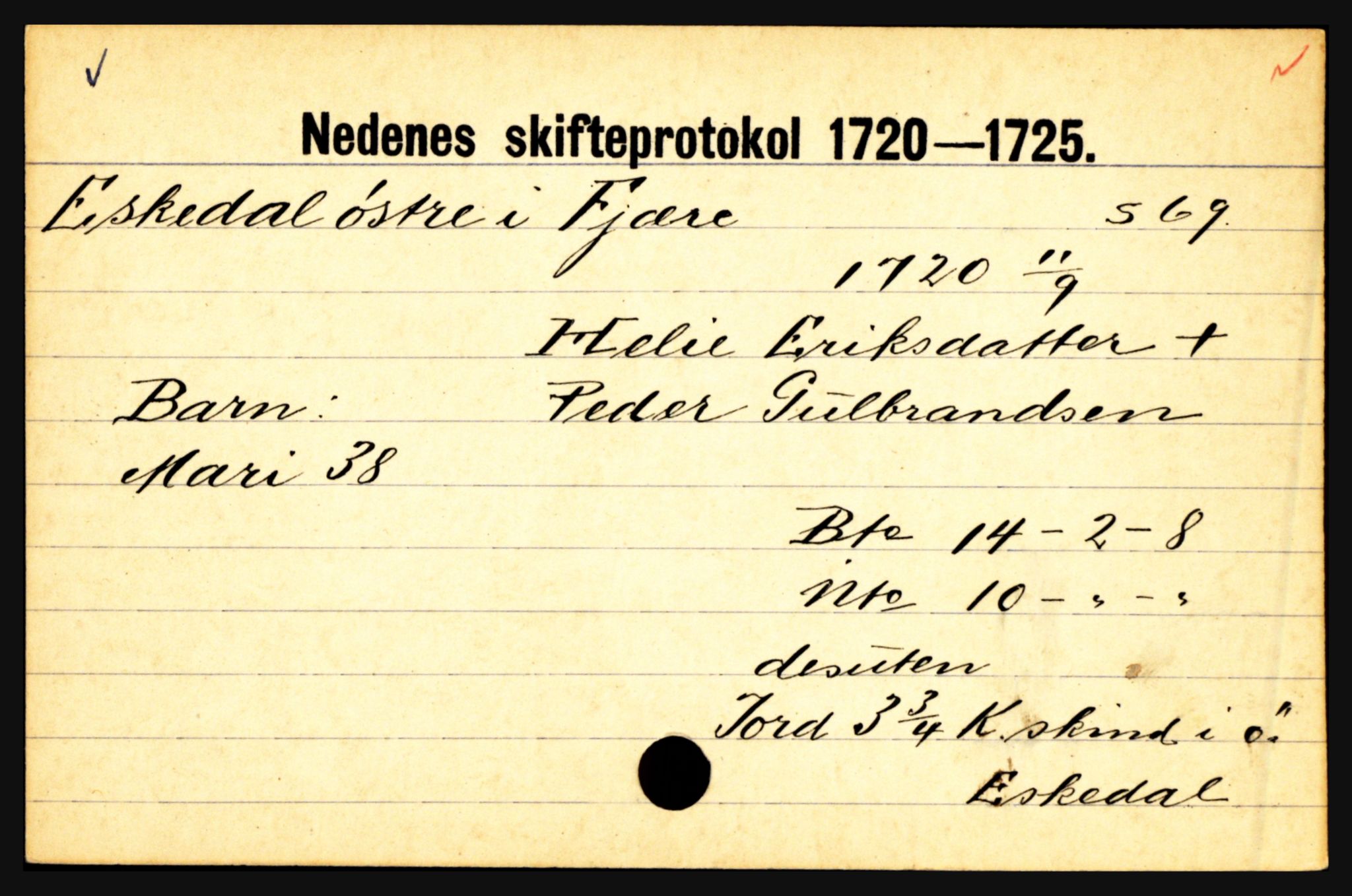 Nedenes sorenskriveri før 1824, AV/SAK-1221-0007/H, p. 6147