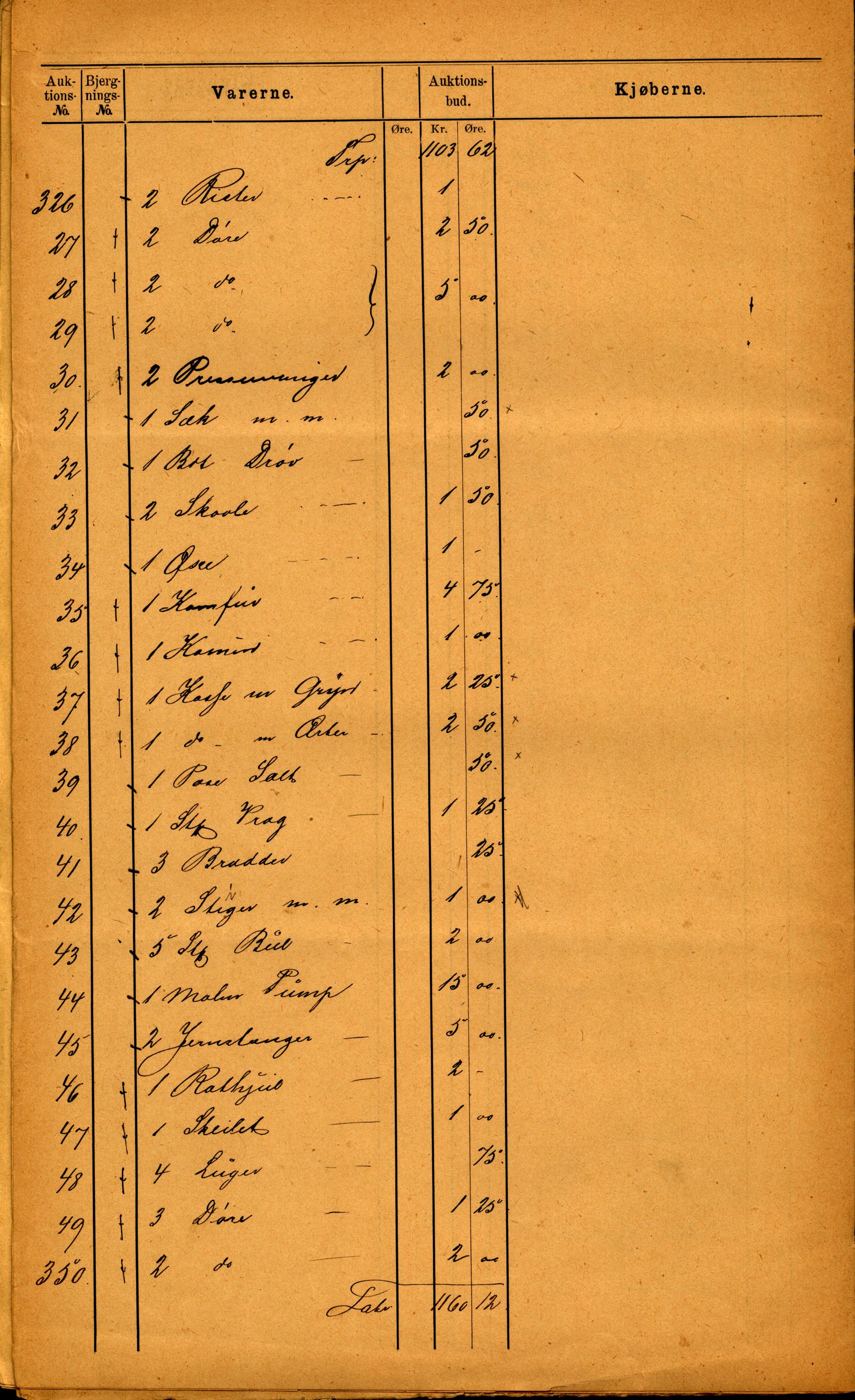 Pa 63 - Østlandske skibsassuranceforening, VEMU/A-1079/G/Ga/L0020/0001: Havaridokumenter / Tellus, Telanak, Wilhelmine, 1887, p. 164