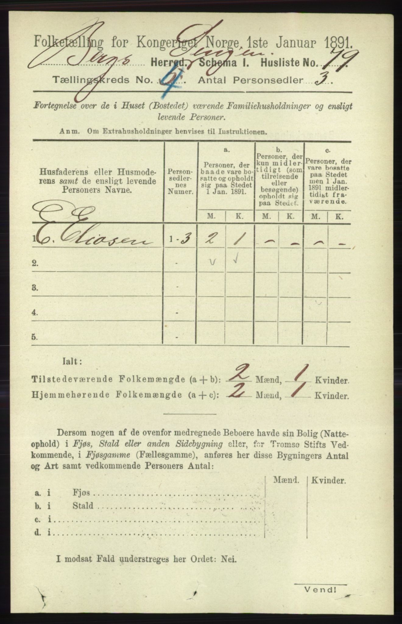 RA, 1891 census for 1929 Berg, 1891, p. 1632