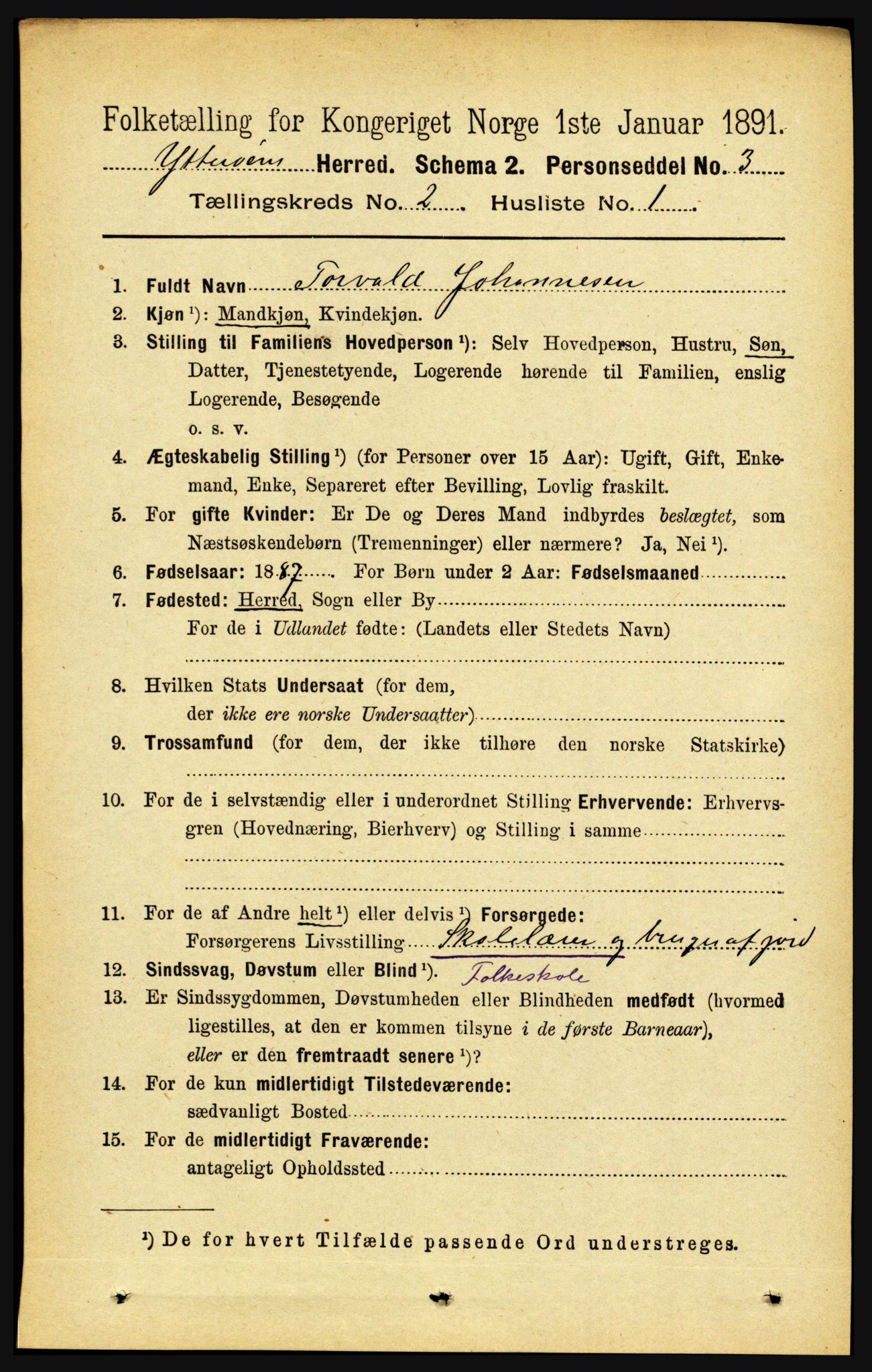 RA, 1891 census for 1722 Ytterøy, 1891, p. 760
