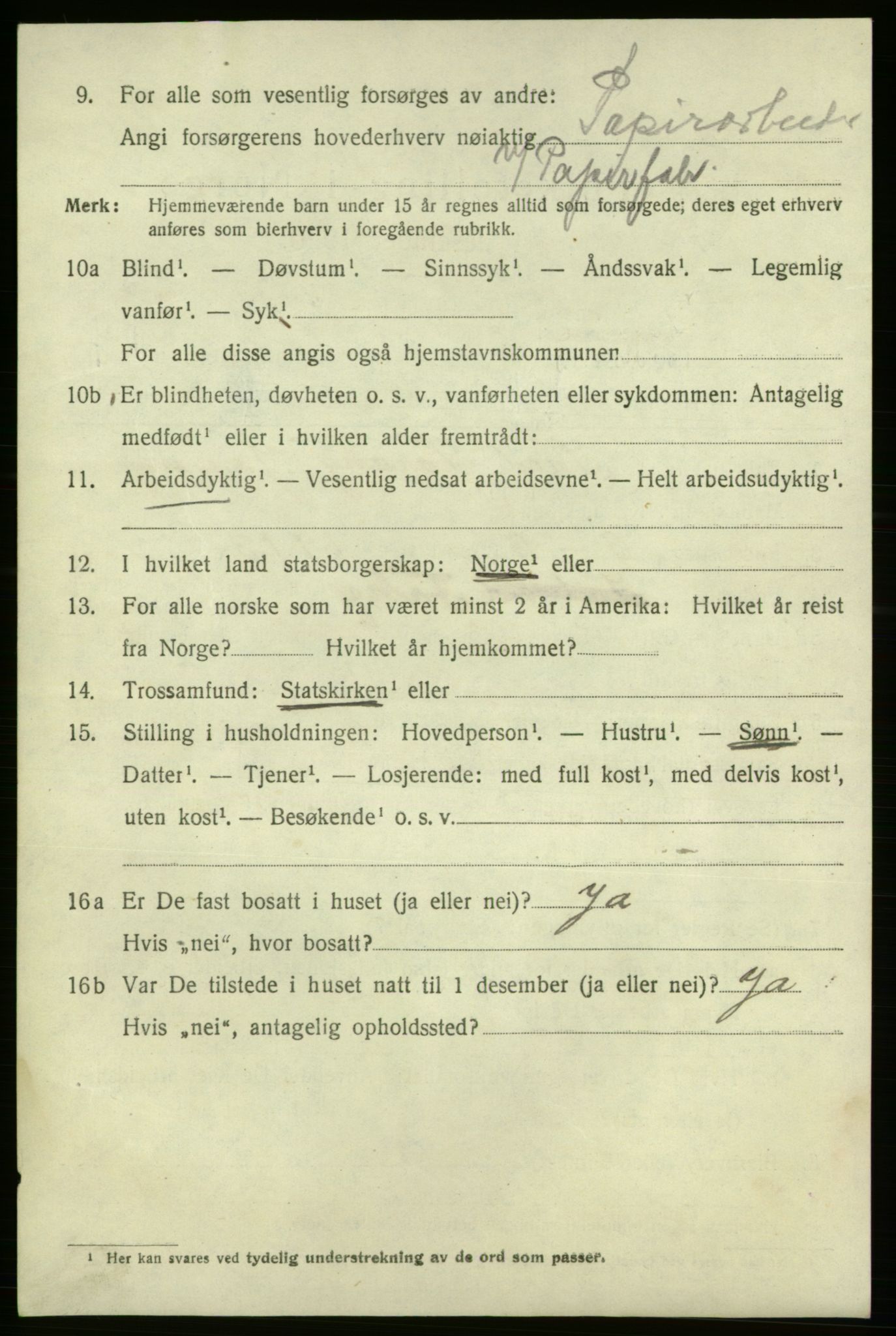 SAO, 1920 census for Fredrikshald, 1920, p. 26553